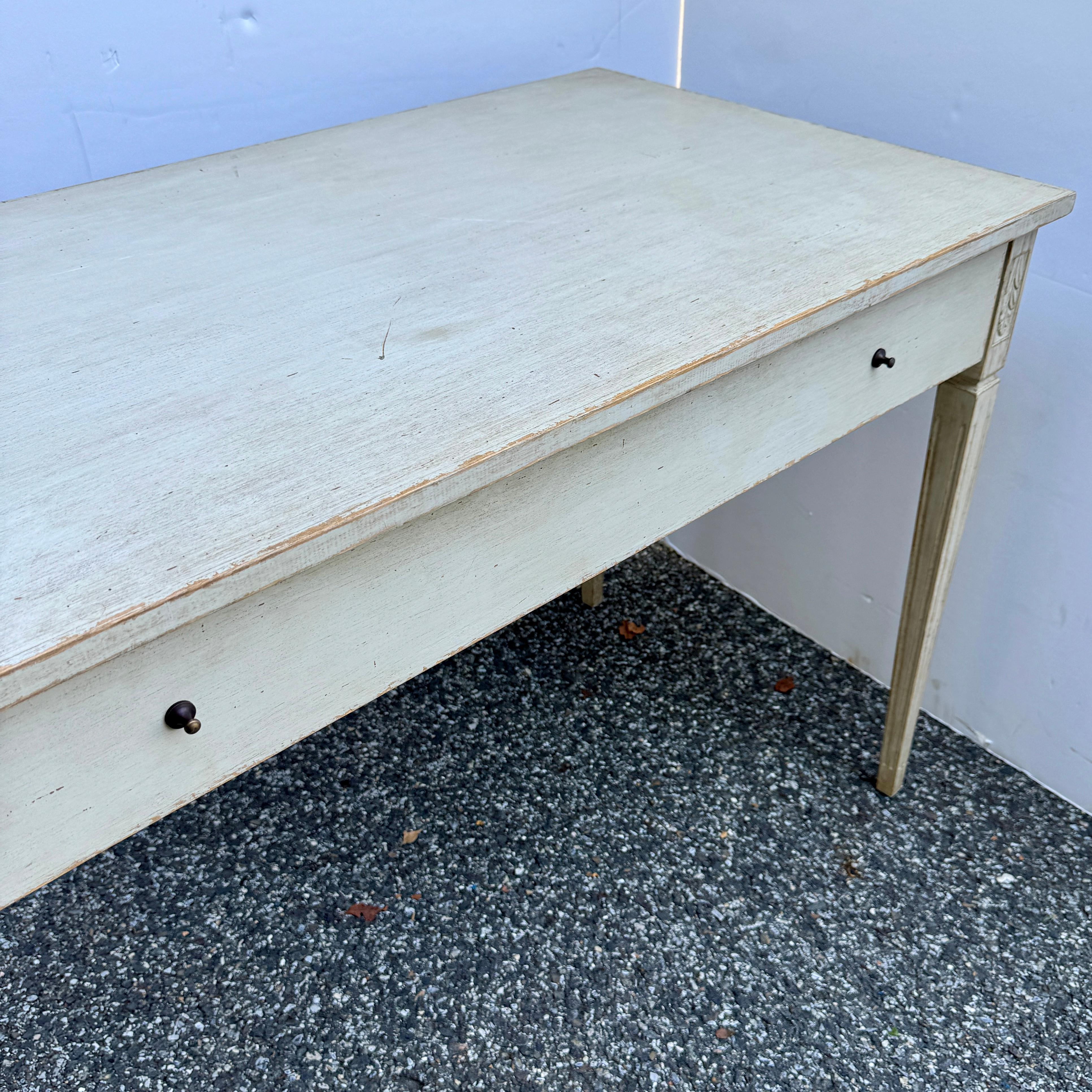 Swedish Gustavian Style Writing Desk With Drawer For Sale 8