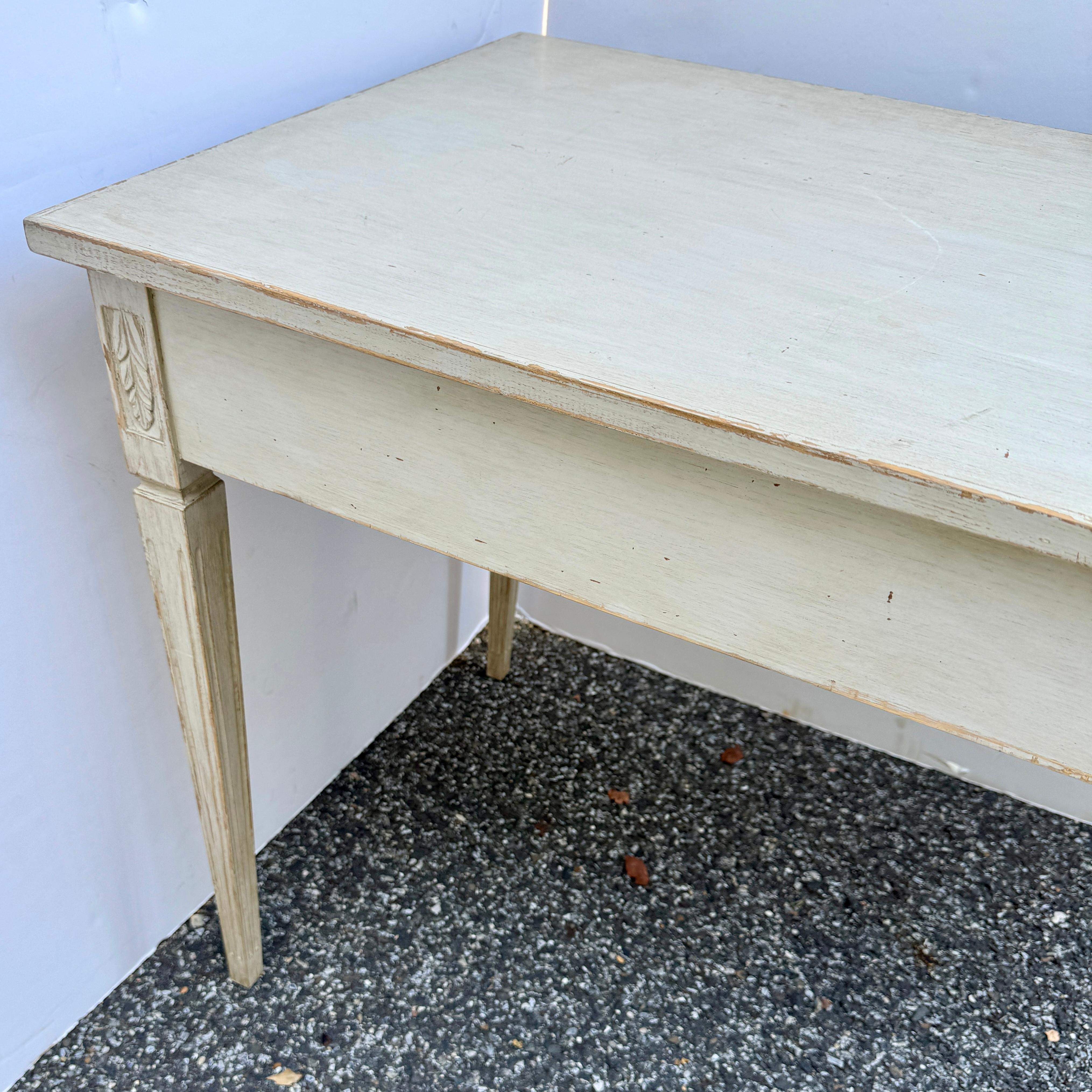 Swedish Gustavian Style Writing Desk With Drawer For Sale 9