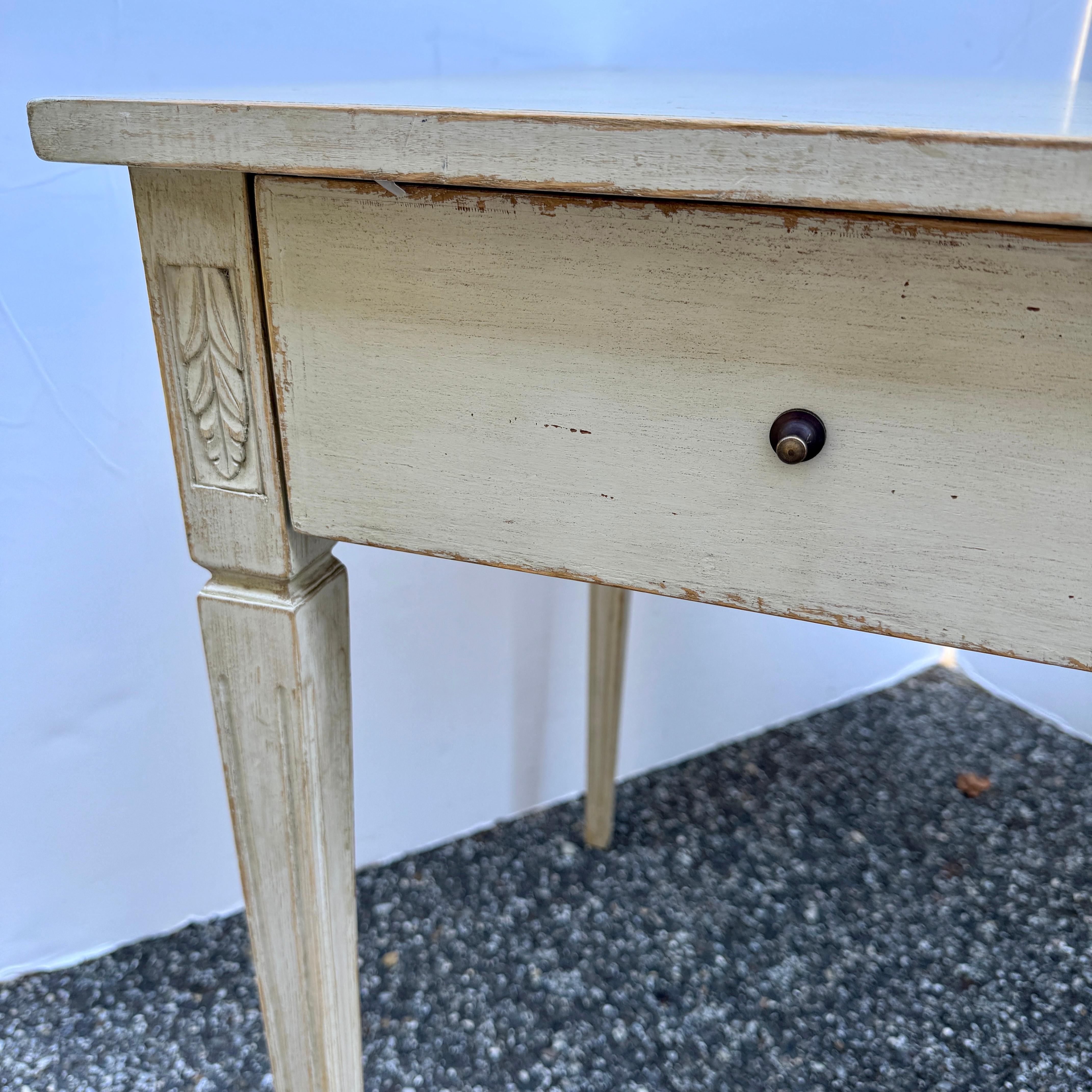 Swedish Gustavian Style Writing Desk With Drawer For Sale 3