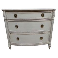 Swedish Gustavian Unique 3 Drawer Chest Of Drawers
