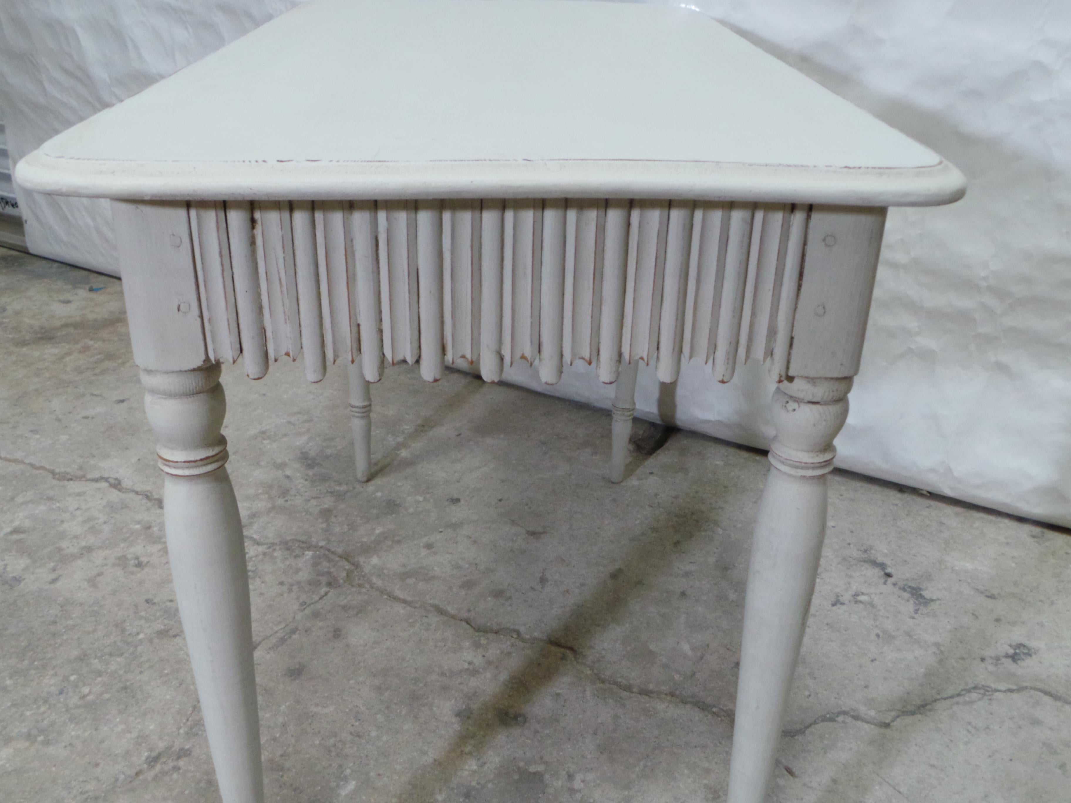Swedish Gustavian Unique Scalloped Desk For Sale 6