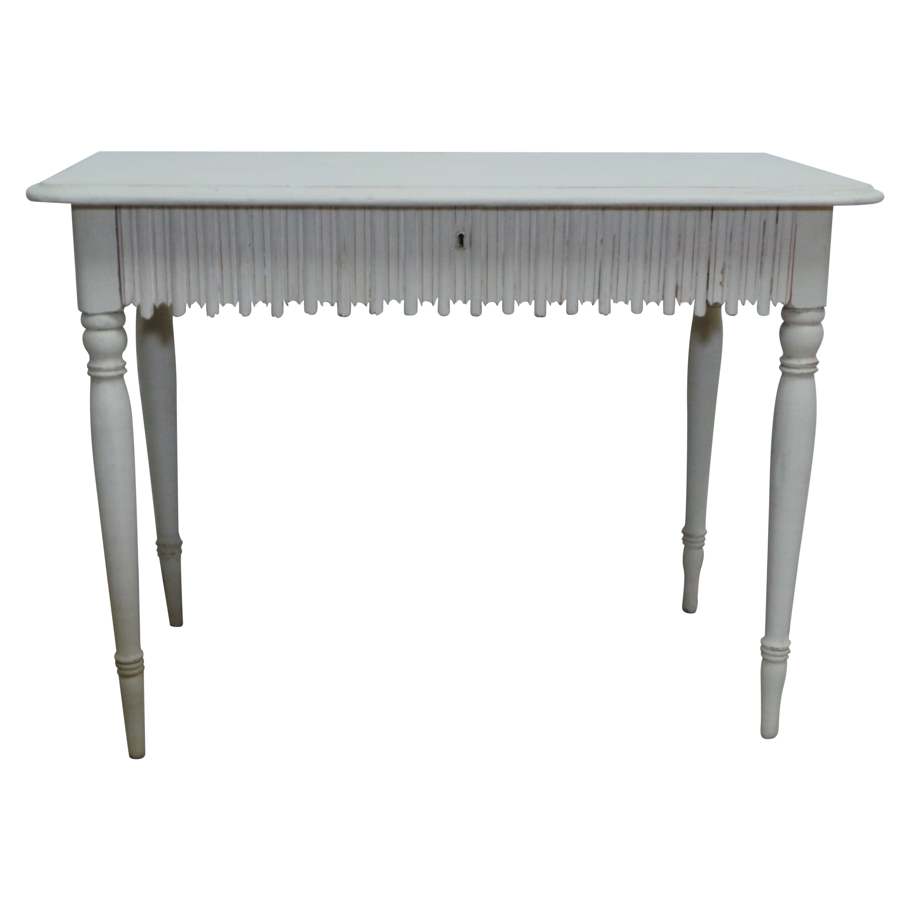 Schwedischer Gustavianischer Schreibtisch mit Wellenschliff