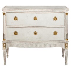 Swedish Gustavian White Painted Chest of Drawers