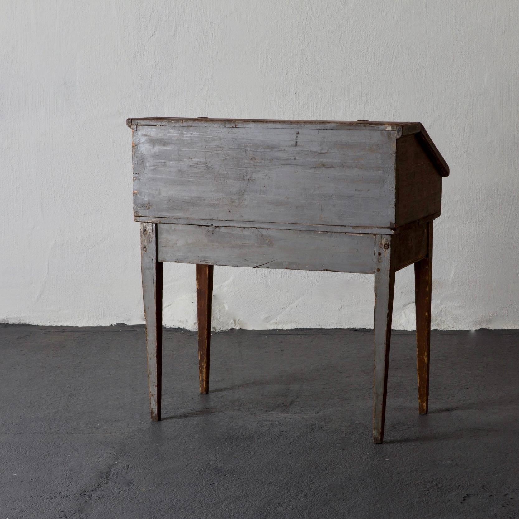 Wood Swedish Gustavian Writing Chest For Sale