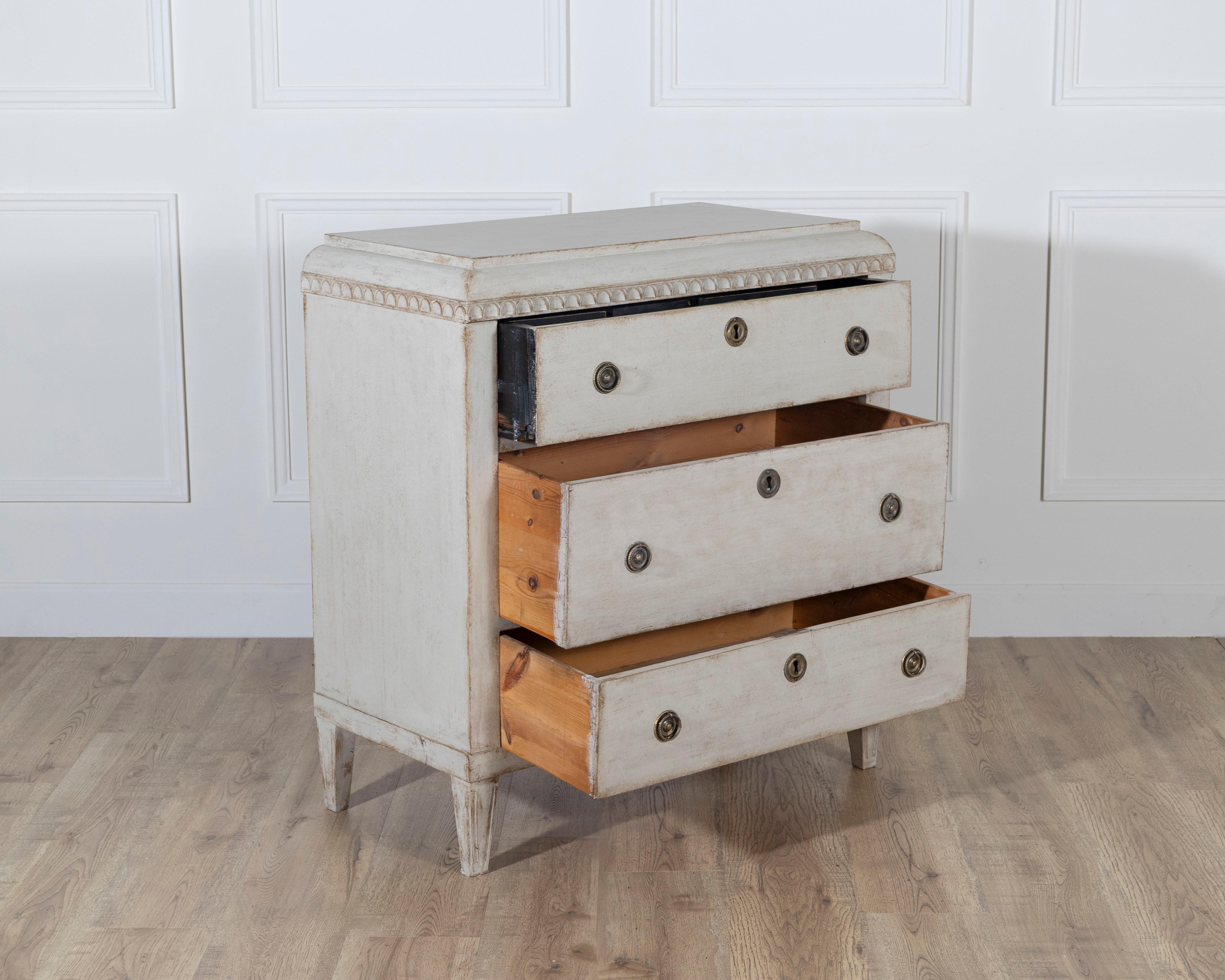 Swedish Gustavian Writing Chest of Drawers, circa 1840–1850 For Sale 1