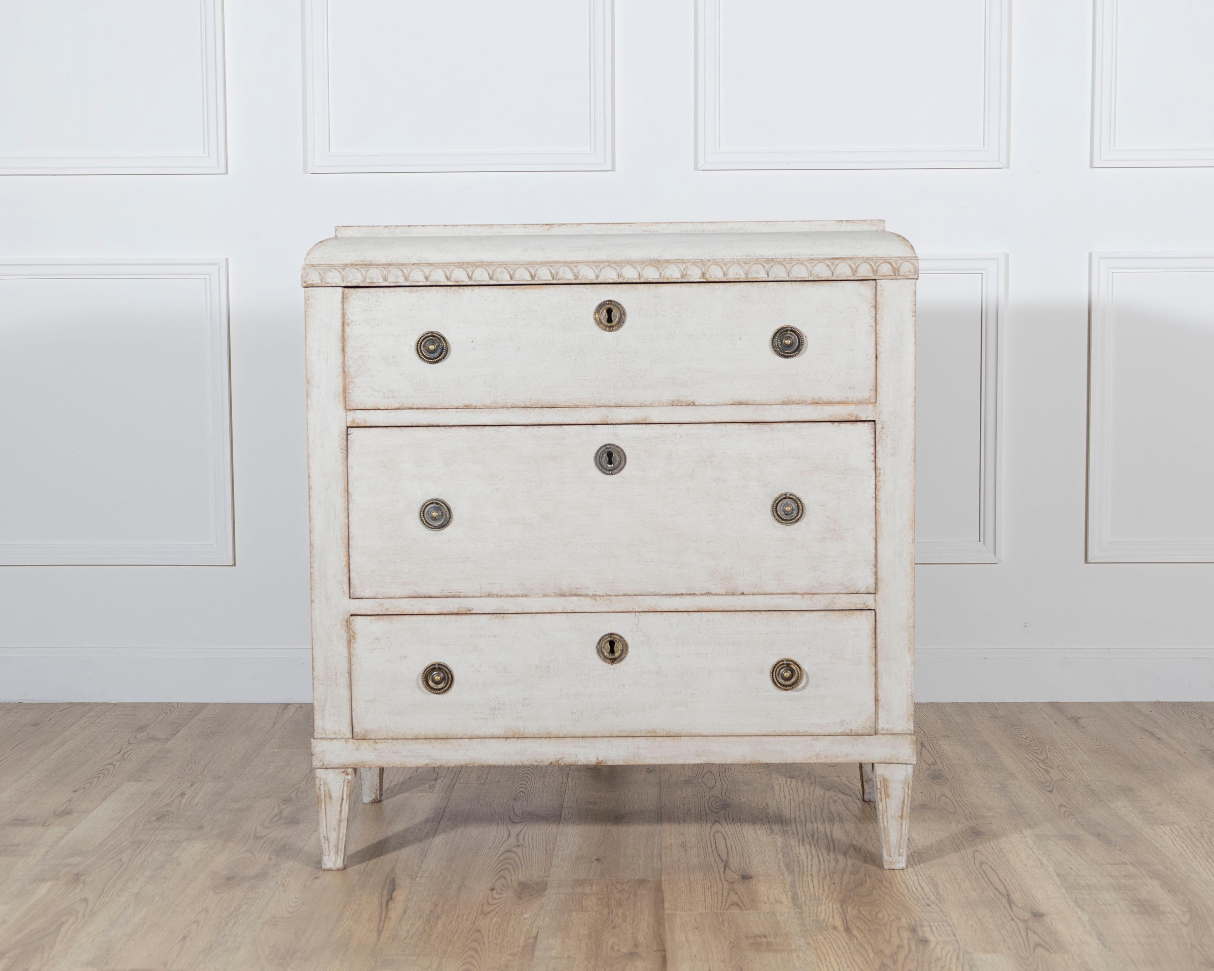 Swedish Gustavian Writing Chest of Drawers, circa 1840–1850 For Sale 2
