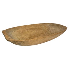 Swedish Hand-Carved 1900th Century Wooden Folk Art Baking Trough in Pine
