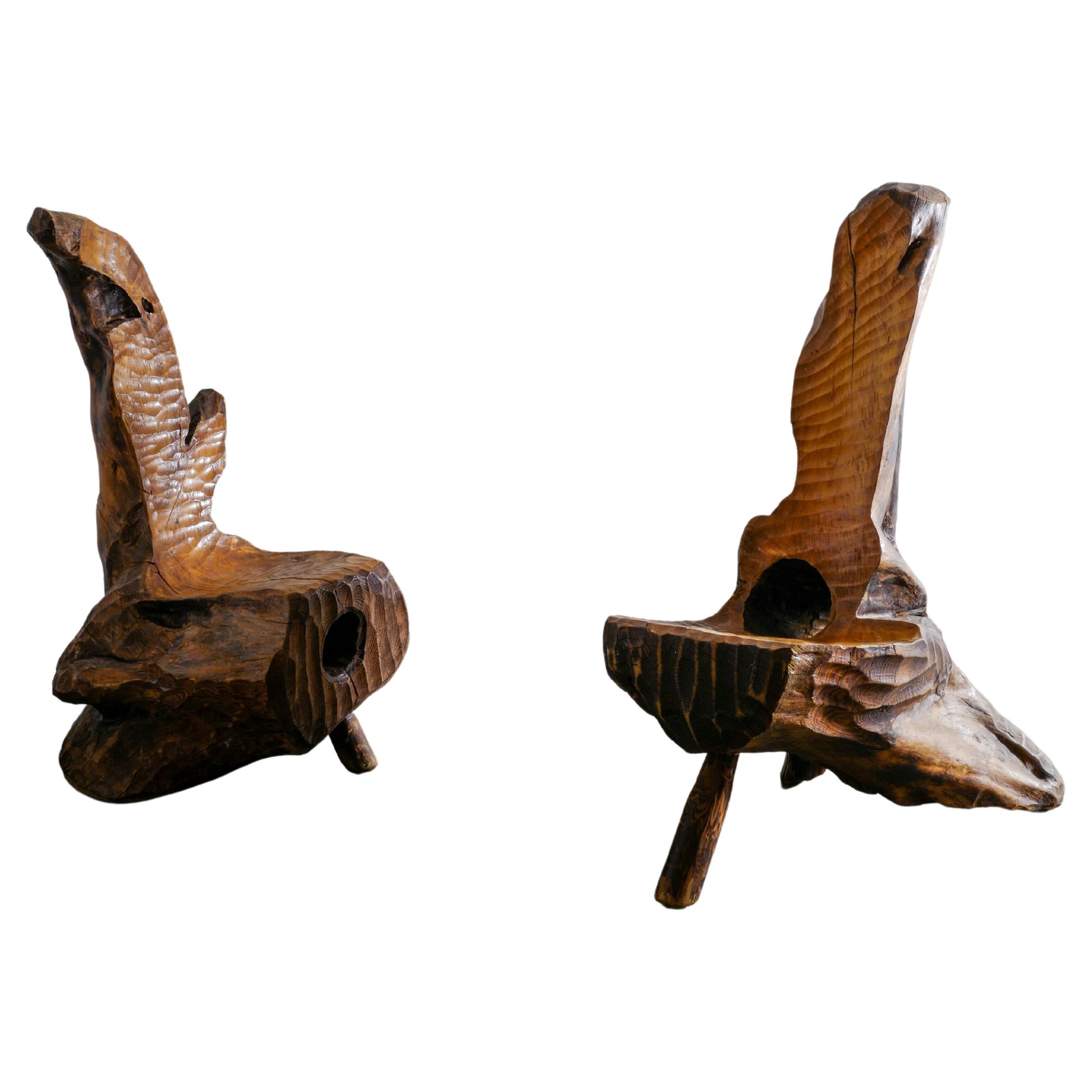 Wooden Lounge Chair, Easy Chair Arts and Crafts, WabiSabi, Craftsman