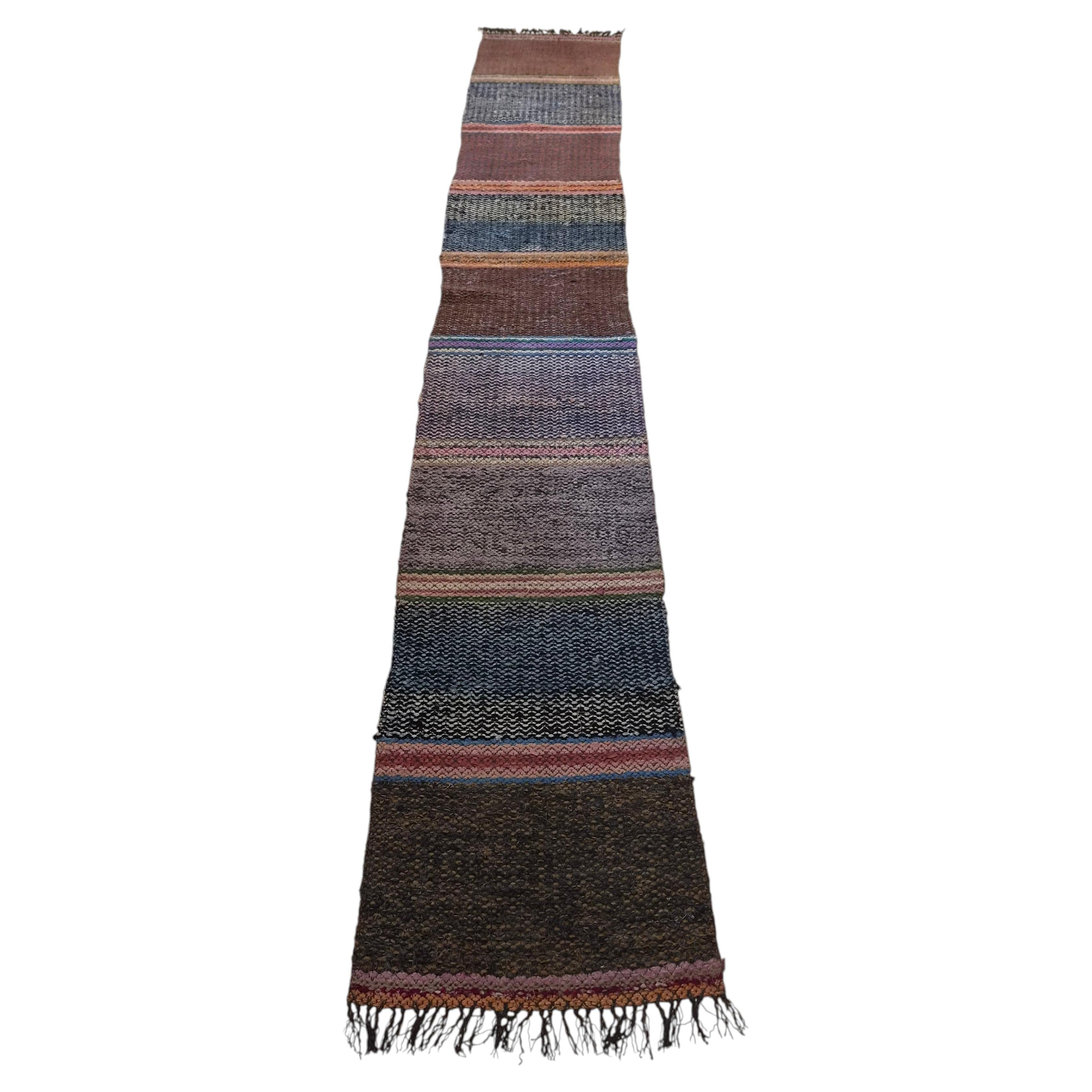 Swedish hand woven Rag Rug Folk Art country For Sale