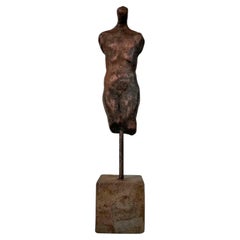 Handgefertigte schwedische Ton-Torso-Skulptur, Mitte des Jahrhunderts