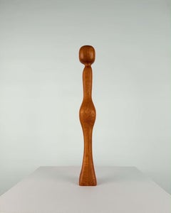 Swedish Handcrafted Wood Sculpture, Abstract Organic Figure, 1970s