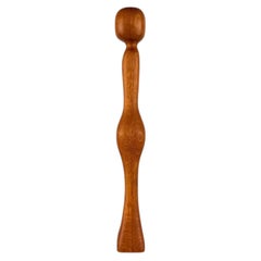 Swedish Handcrafted Wood Sculpture, Abstract Organic Figure, 1970s