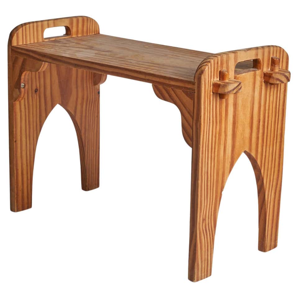 Swedish Designer, Stool, Solid Pine, Sweden, 1967 For Sale at 1stDibs