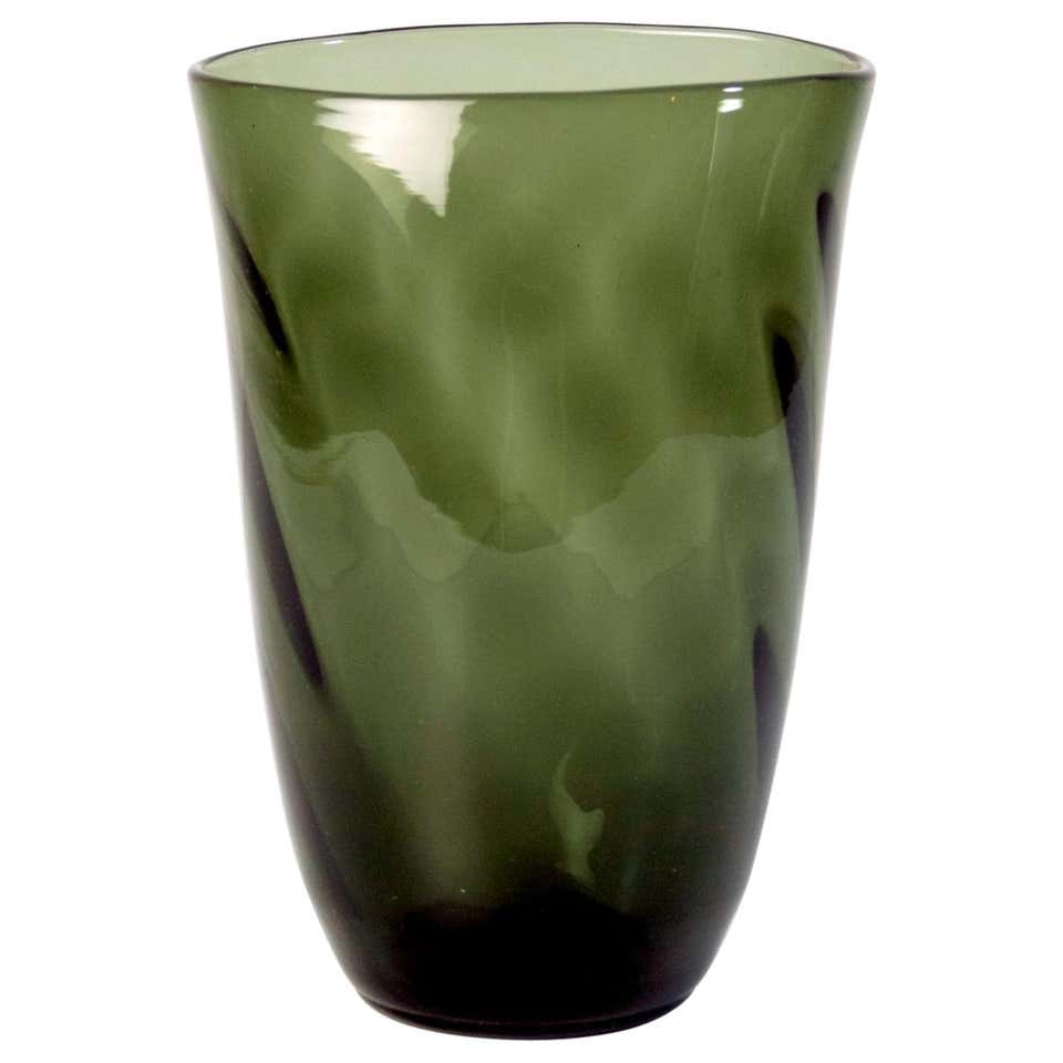 Art Deco Crystal Vase by Johansfors Sweden at 1stDibs