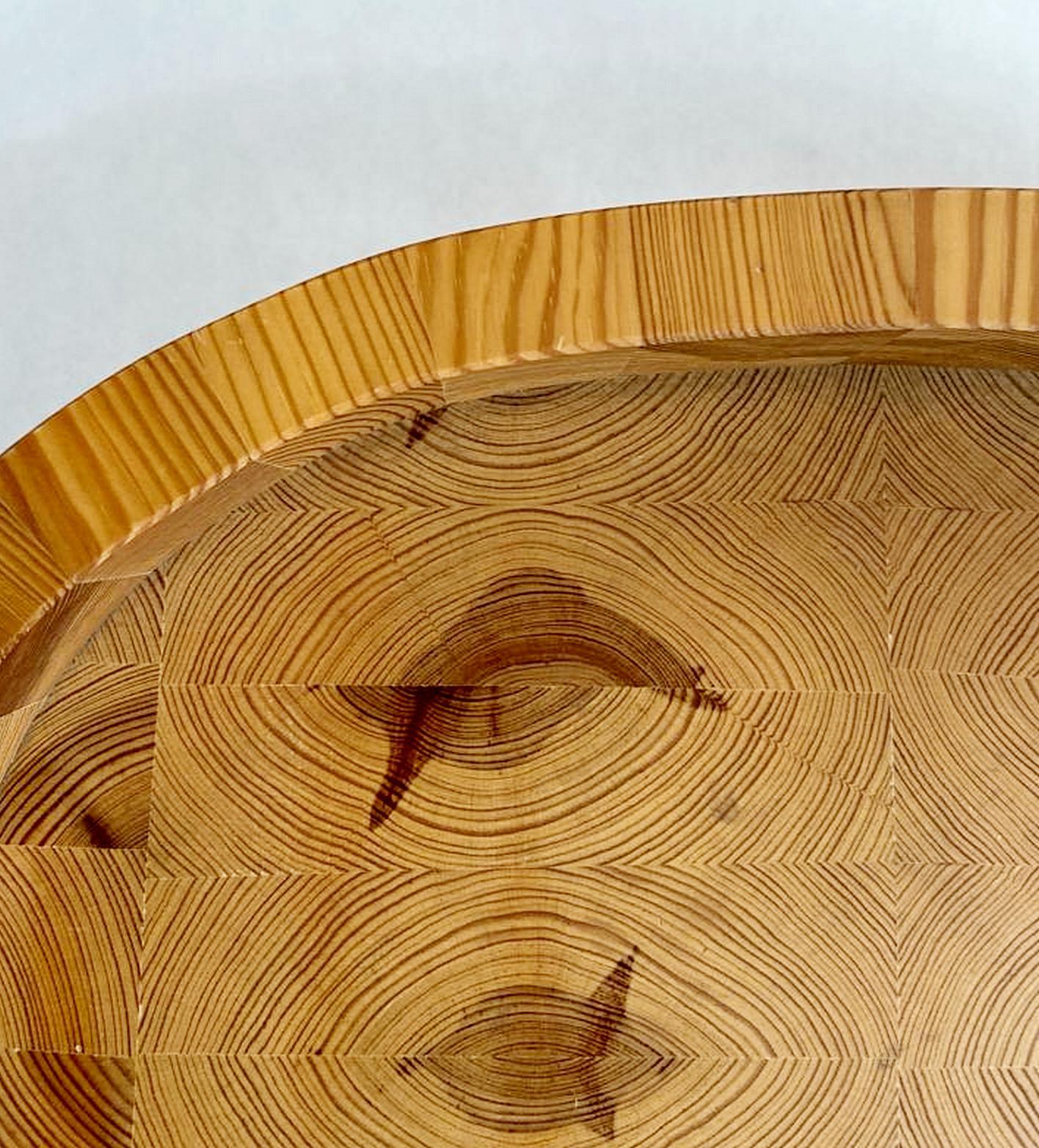 Swedish Handmade Pine Bowl, Kinfolk Style, circa 1970 For Sale 3