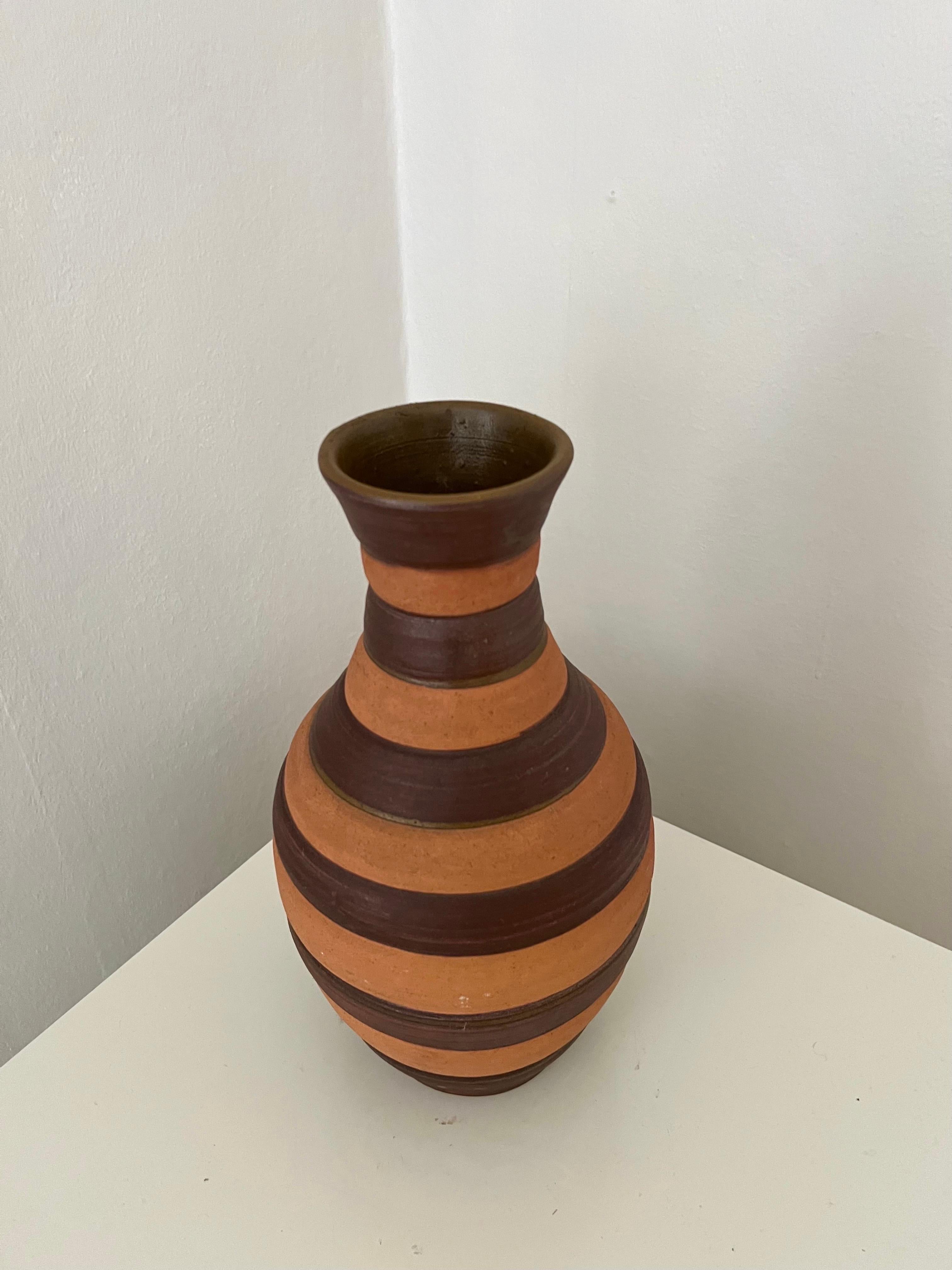Scandinavian Modern Swedish handmade ceramics vase 1960s For Sale