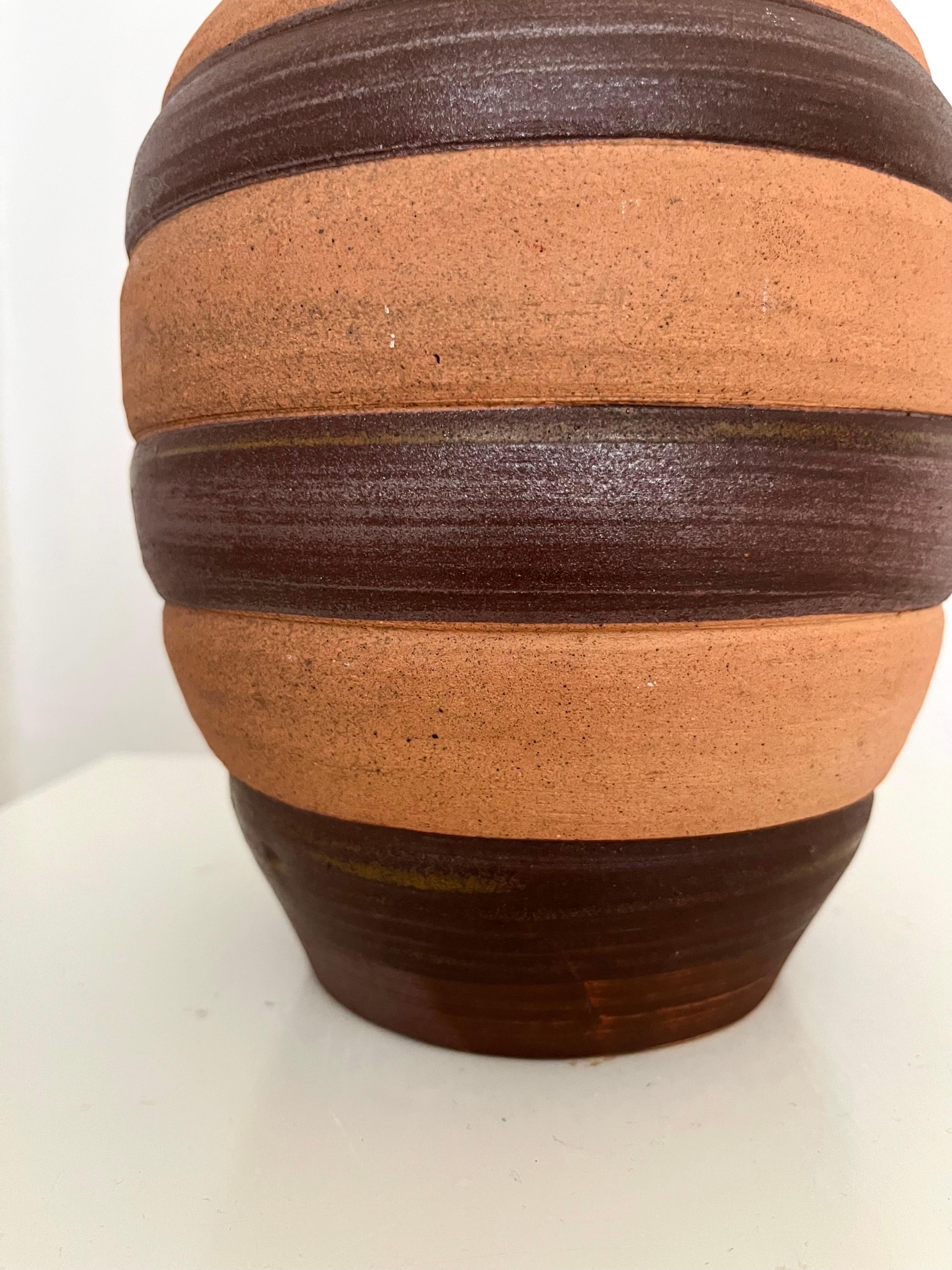 20th Century Swedish handmade ceramics vase 1960s For Sale