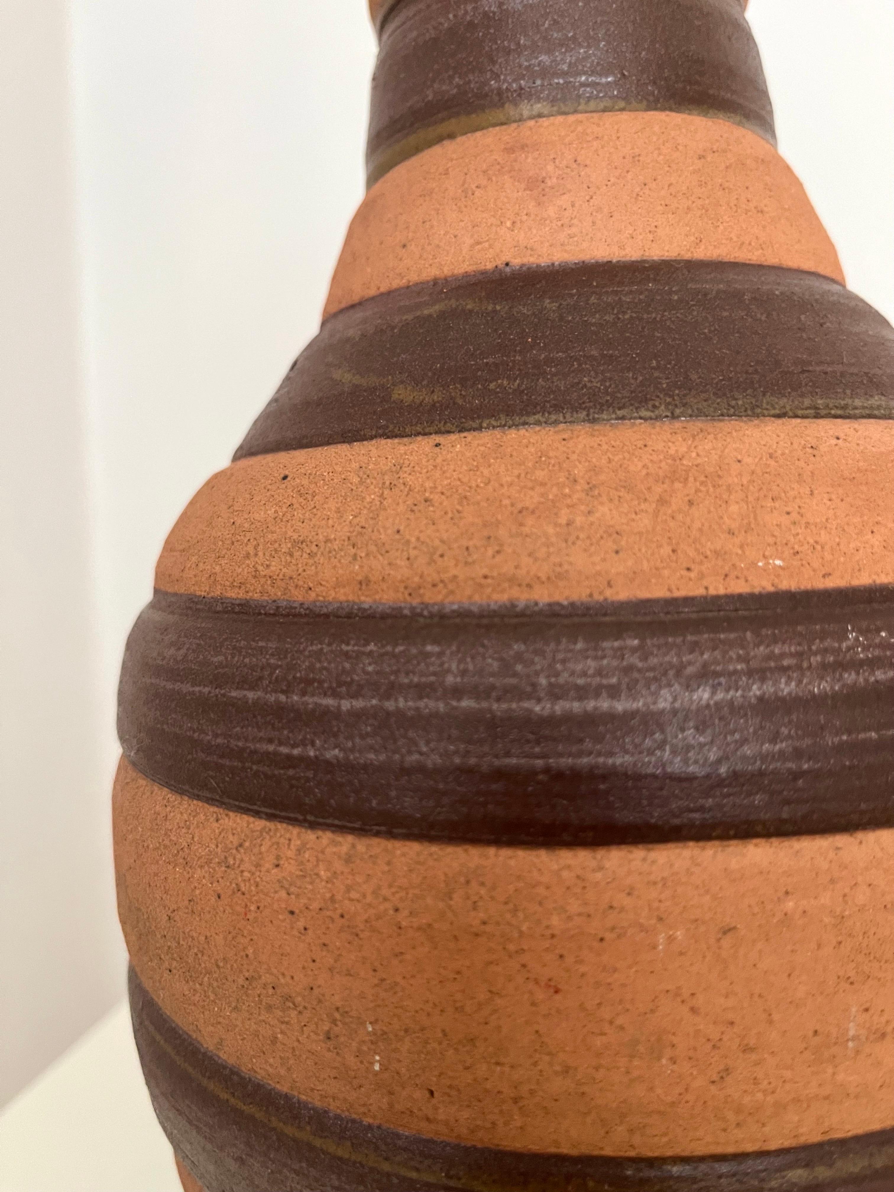Stoneware Swedish handmade ceramics vase 1960s For Sale