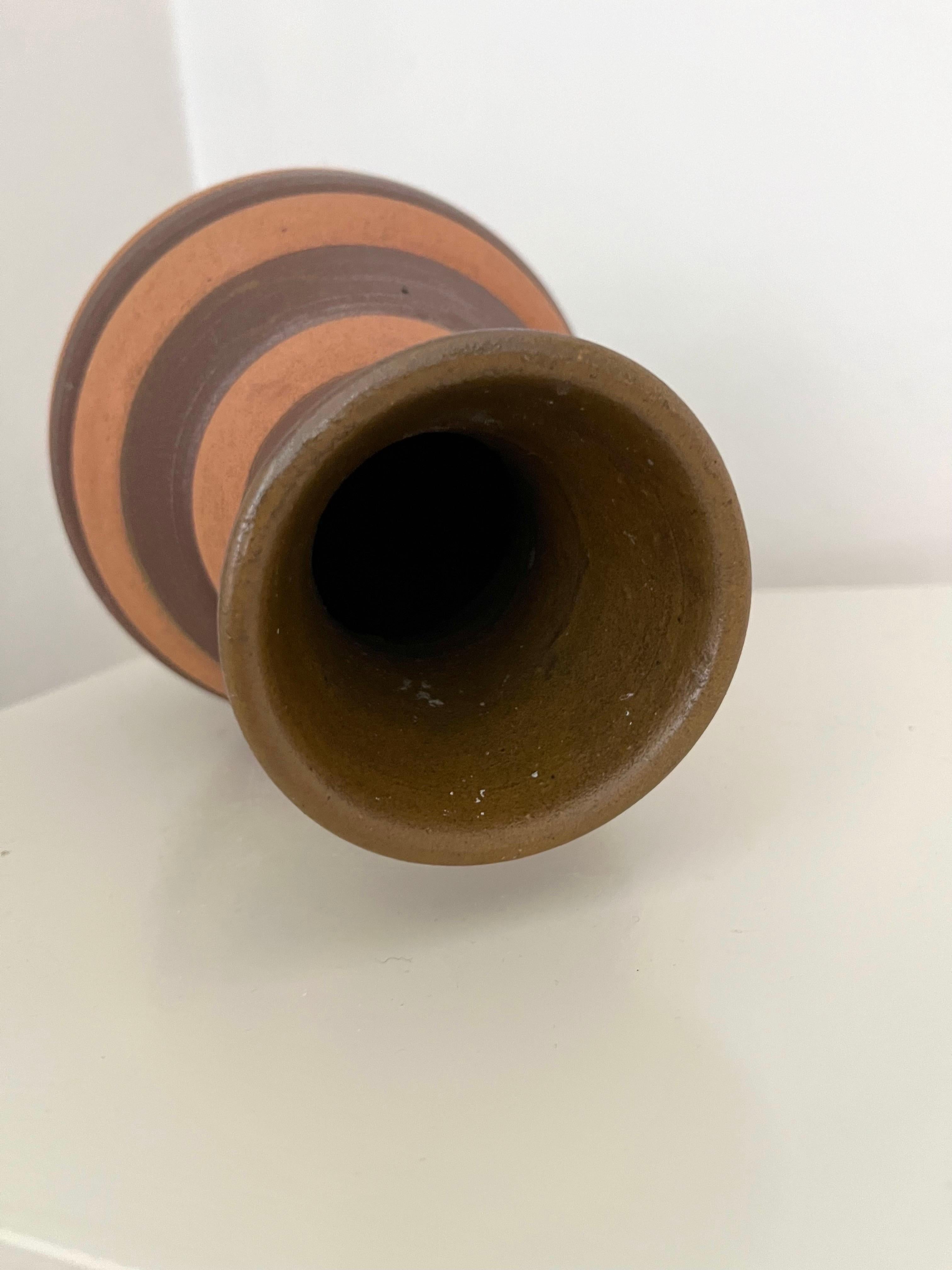 Swedish handmade ceramics vase 1960s For Sale 3