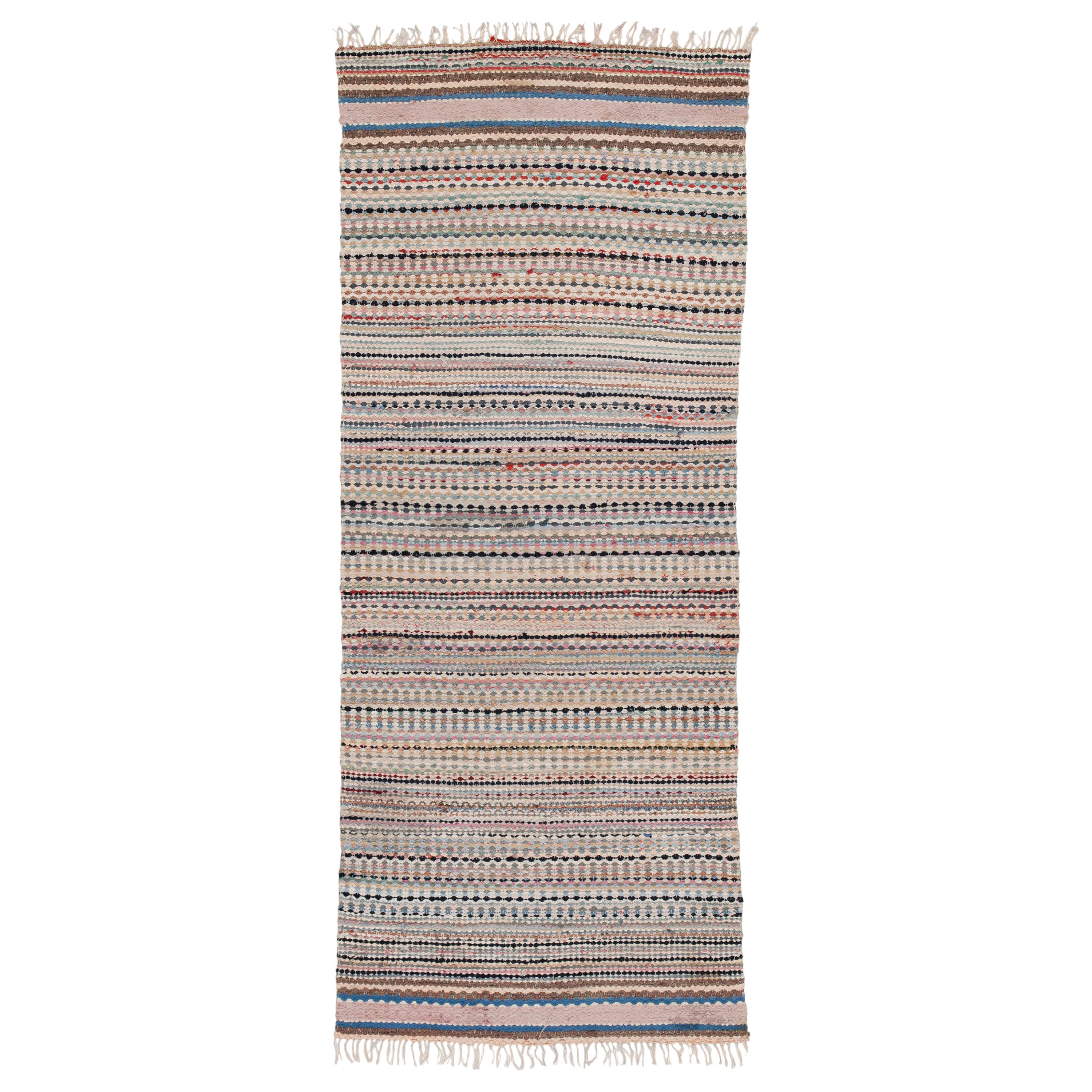 20th Century Swedish Handwoven Flat-Weave Rug For Sale