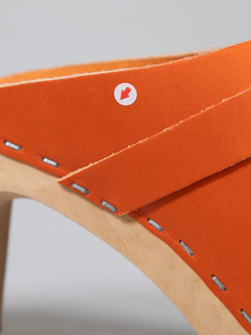 Chaussures à talons Hasbeens suédoises orange taille IT 37 en vente 2