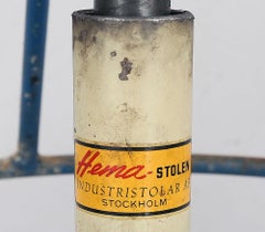 Swedish Height-Adjustable Industrial Seat, Early 20th Century