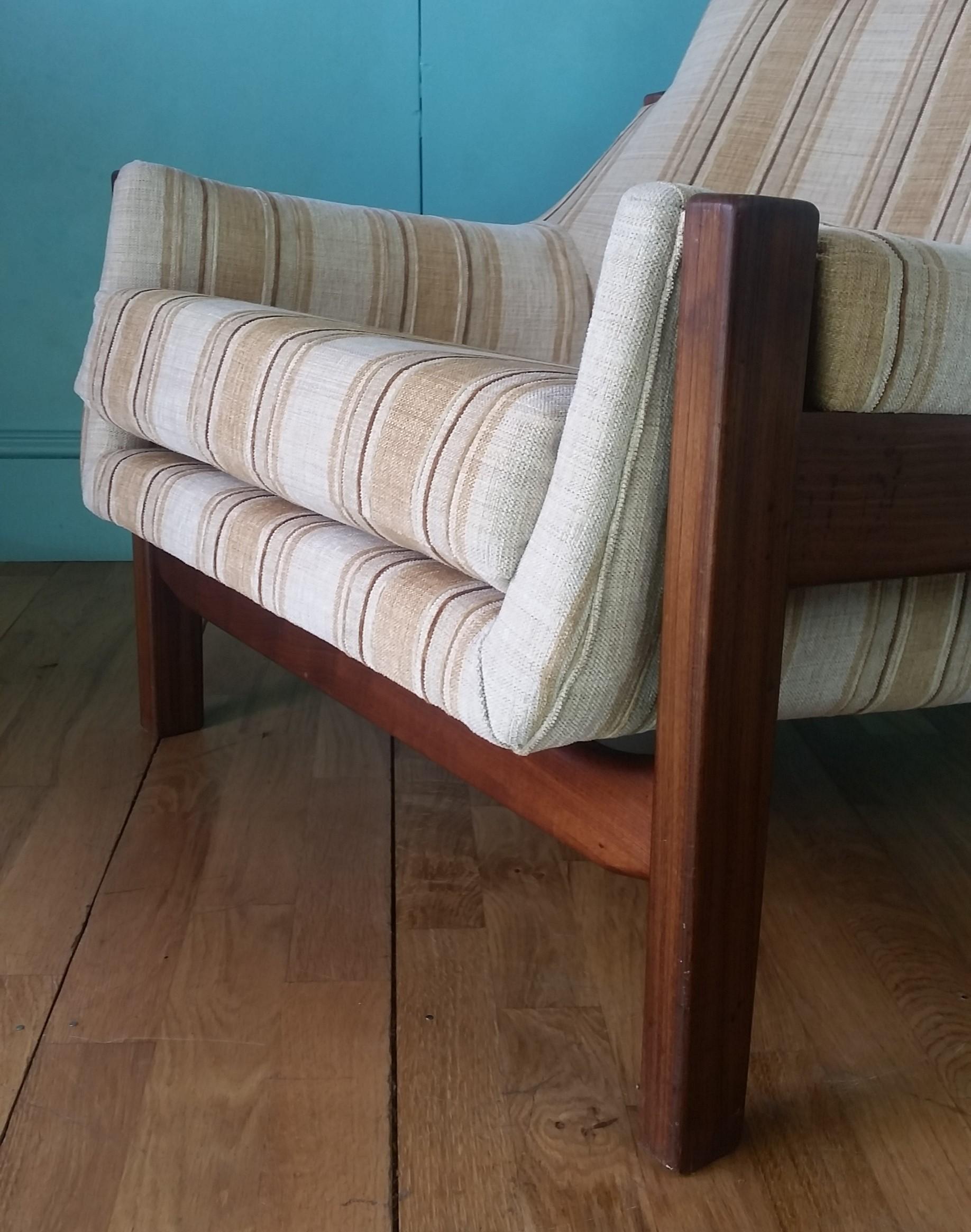 Swedish High Back Lounge Chair, 1960's For Sale 1