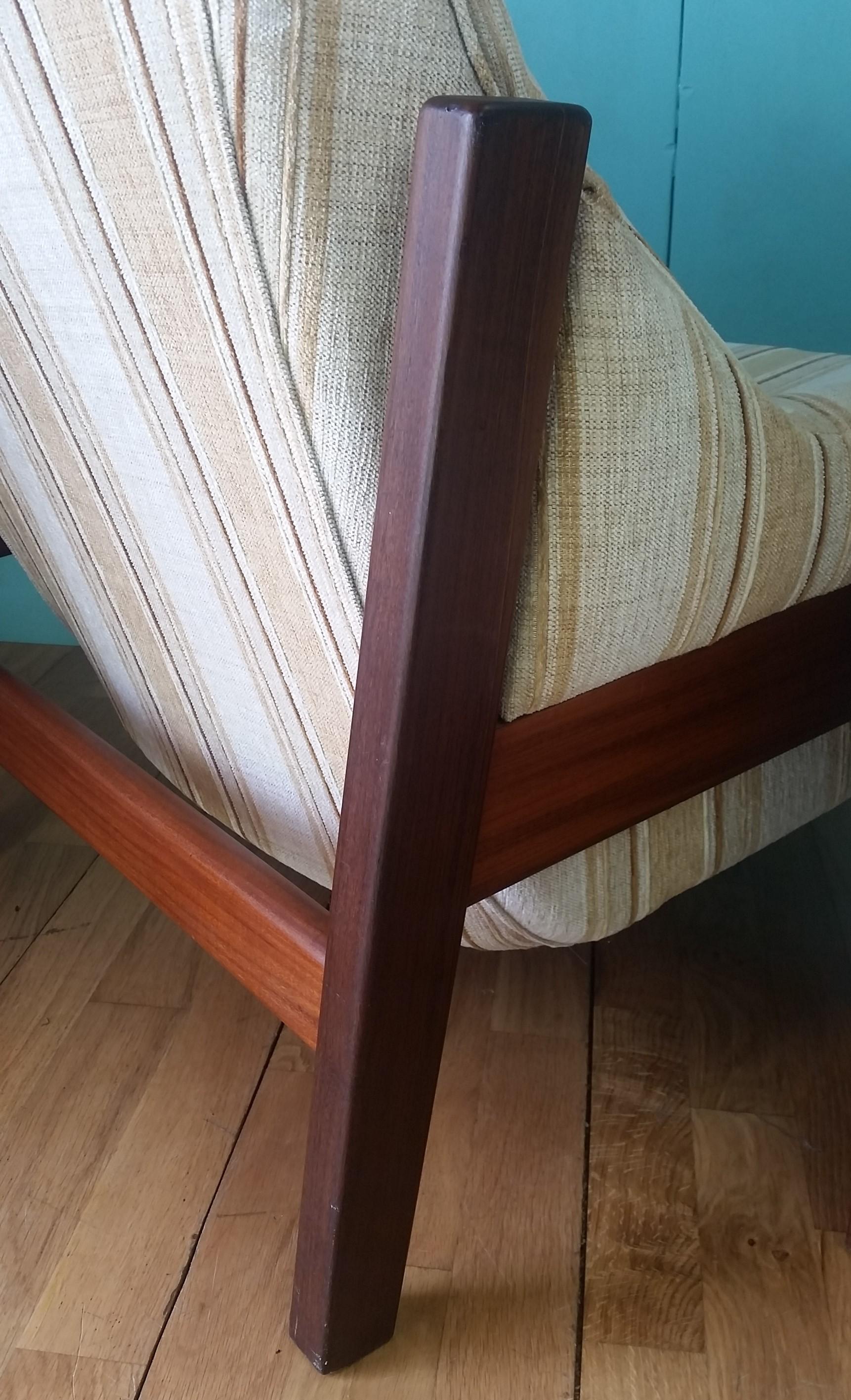 Swedish High Back Lounge Chair, 1960's For Sale 2