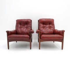 Poltrone svedesi Highback "Hoffman" di Gunnar Kentemol per Göte Möbler, 1970