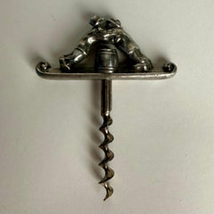 Tire-bouchon humoristique suédois en étain, années 1920