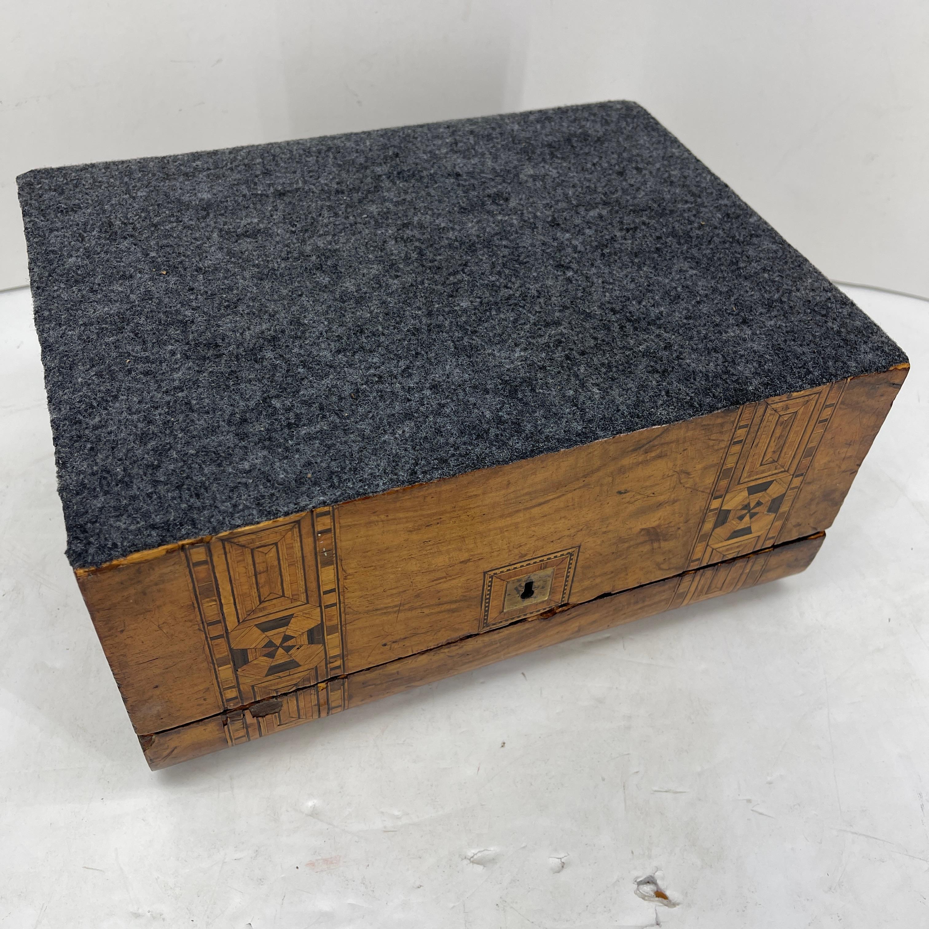 Swedish Inlaid Fruitwood and Veneered Box with Curved Top Early 19th Century For Sale 11