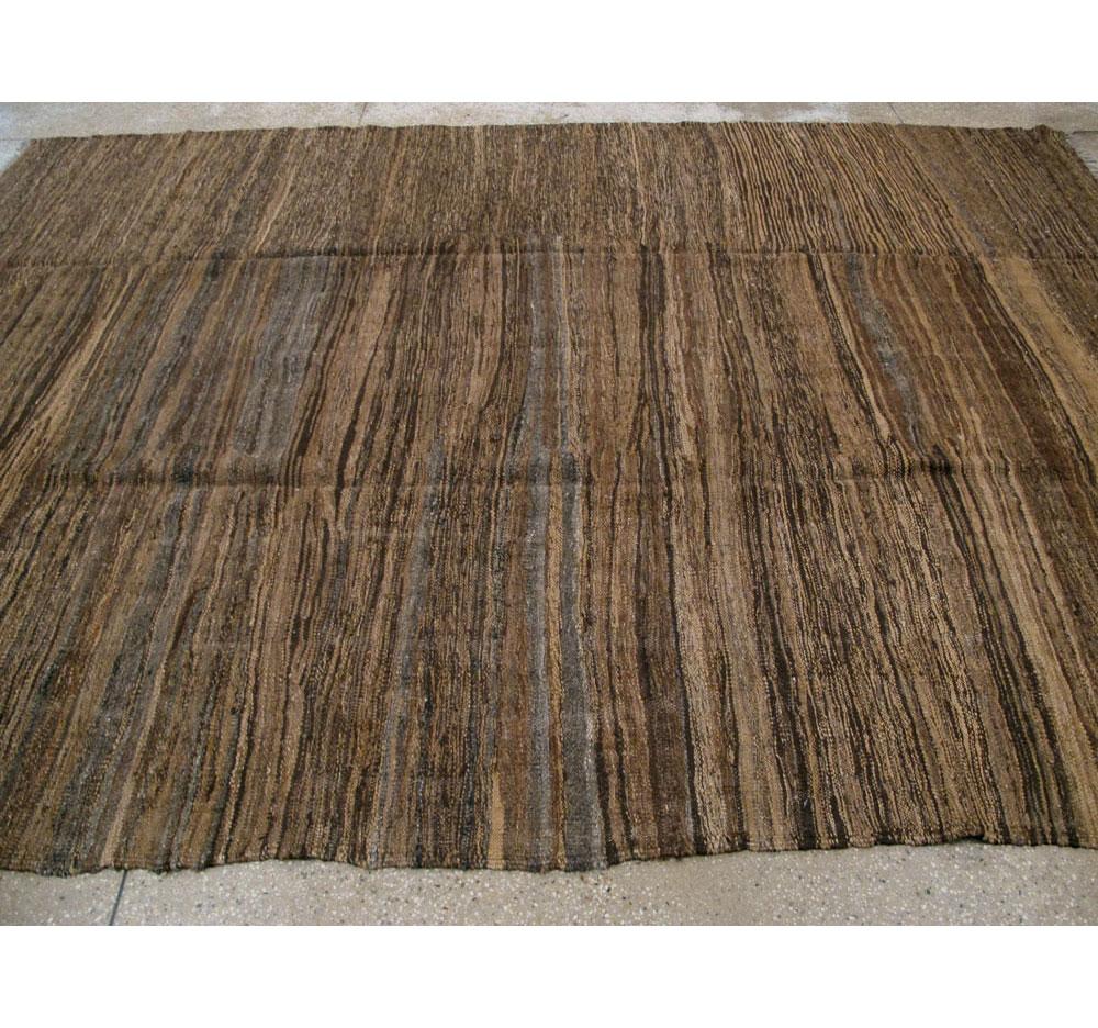 Swedish Inspired Contemporary Turkish Flatweave Small Room Size Carpet For Sale 1