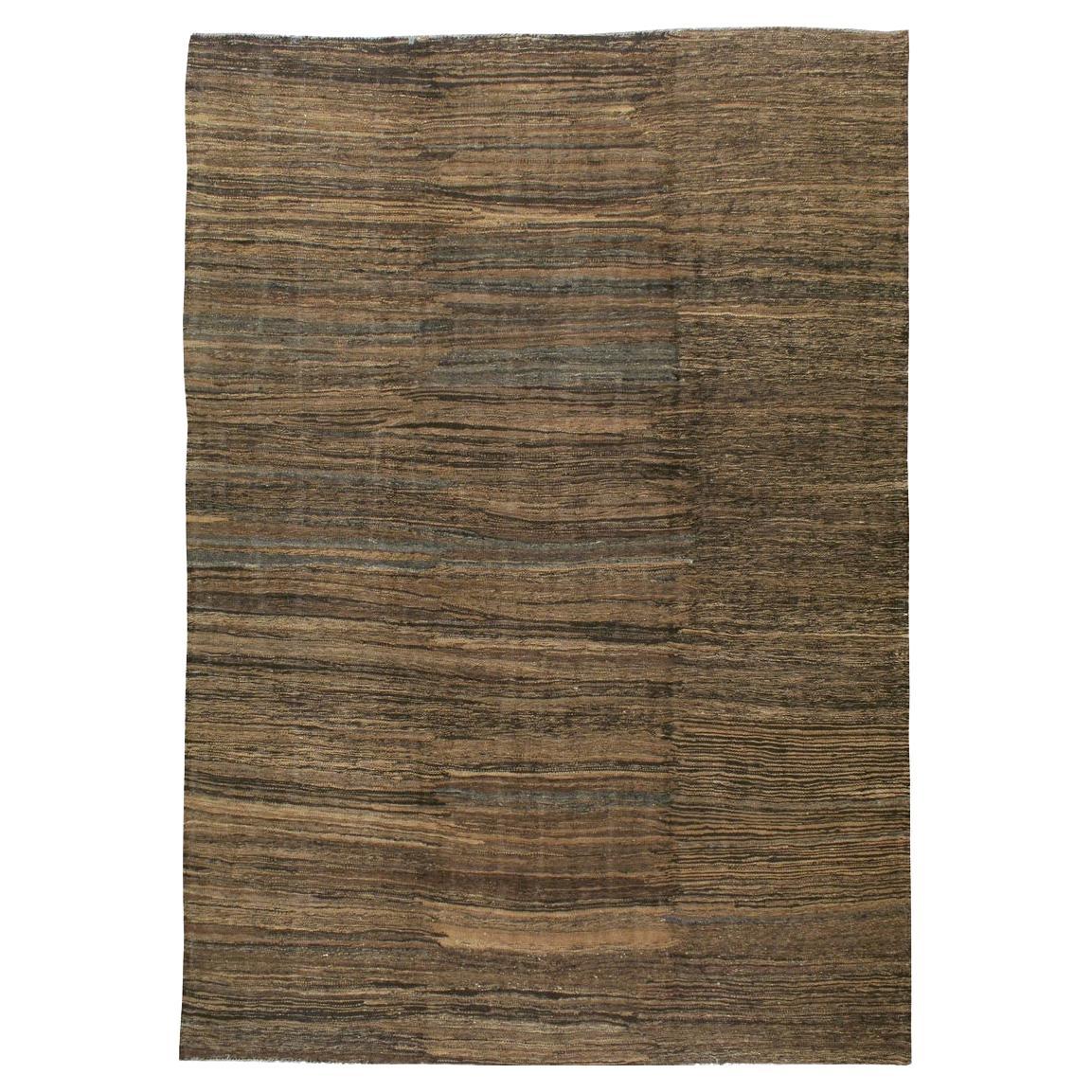 Swedish Inspired Contemporary Turkish Flatweave Small Room Size Carpet For Sale