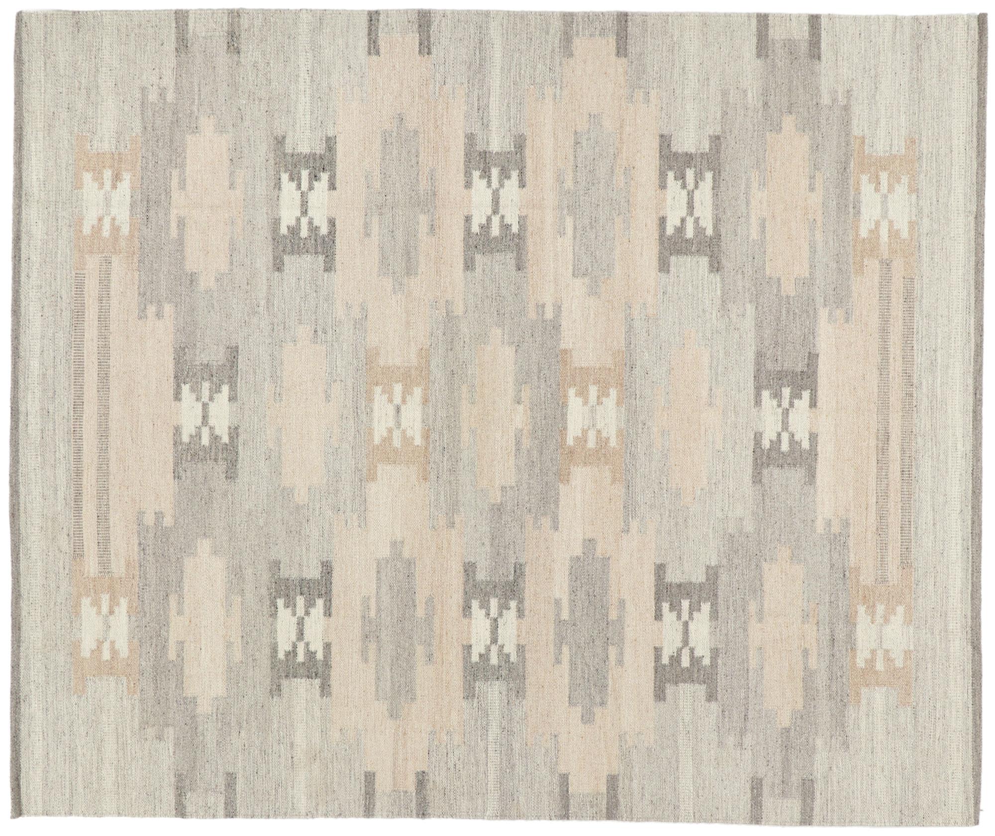 New Scandinavian Swedish Inspired Kilim with Contemporary Style For Sale 3