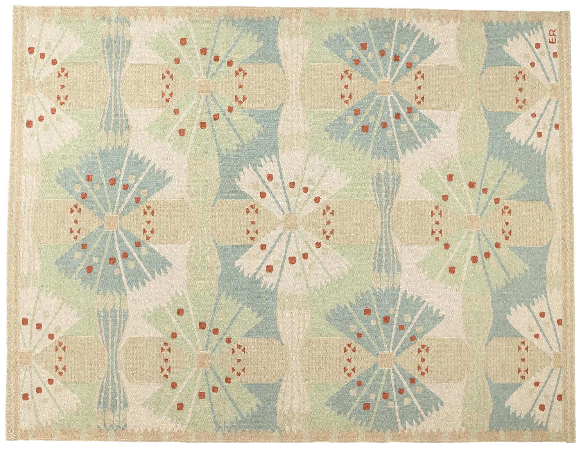 Tapis Kilim d'inspiration suédoise, le design moderne scandinave rencontre le design biophilique en vente 3