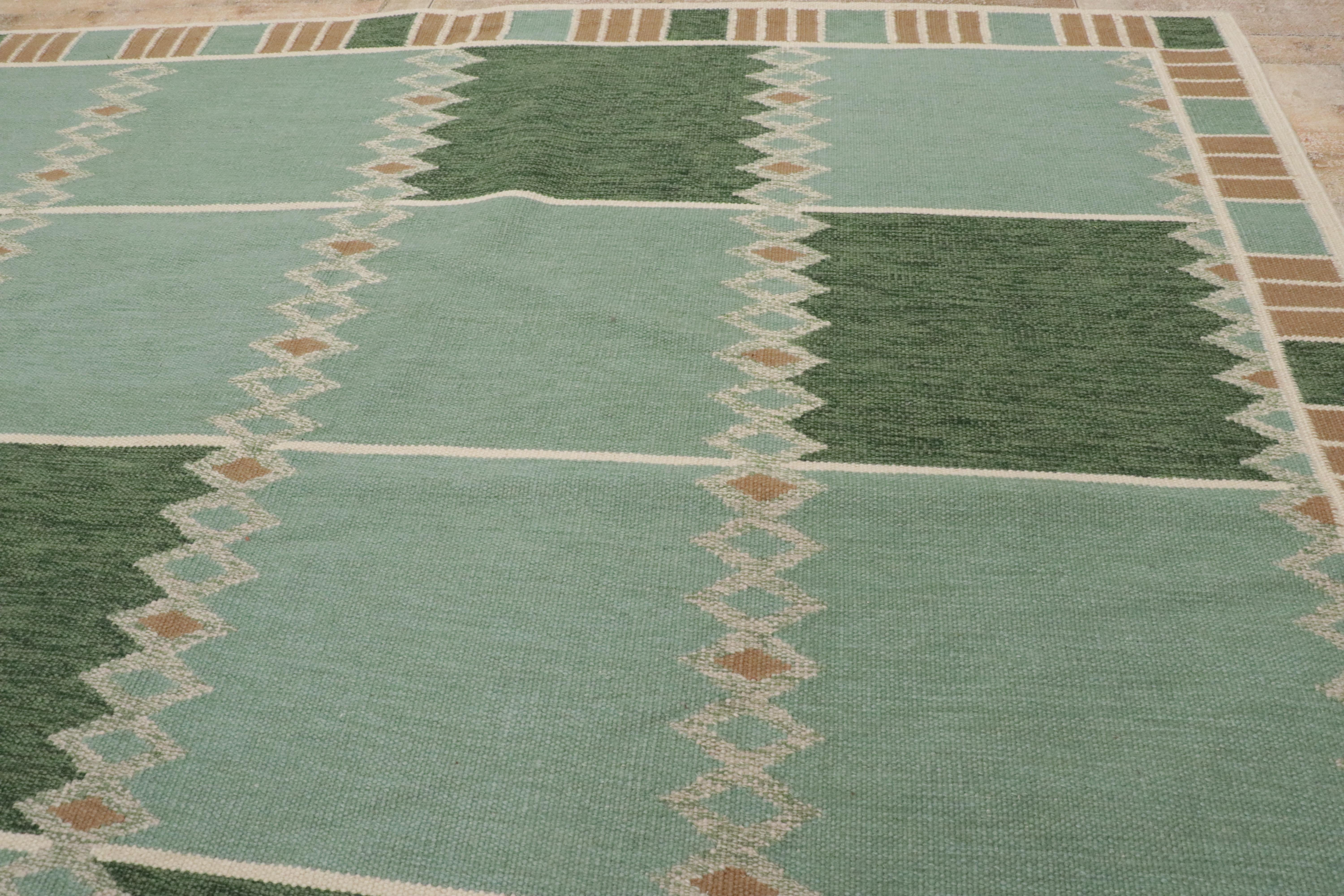 New Scandinavian Swedish Inspired Kilim Röllakan with Biophilic Modern Style For Sale 3
