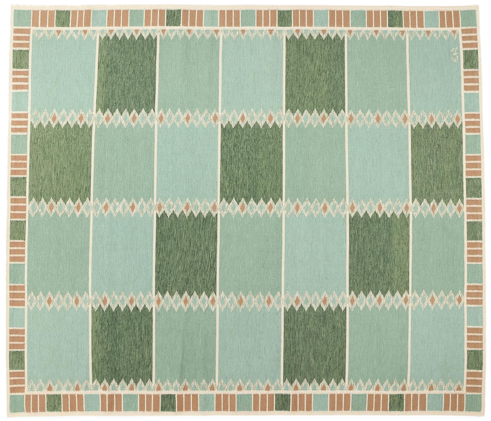 Tapis Kilim d'inspiration suédoise, le design moderne scandinave rencontre le design biophilique en vente 3