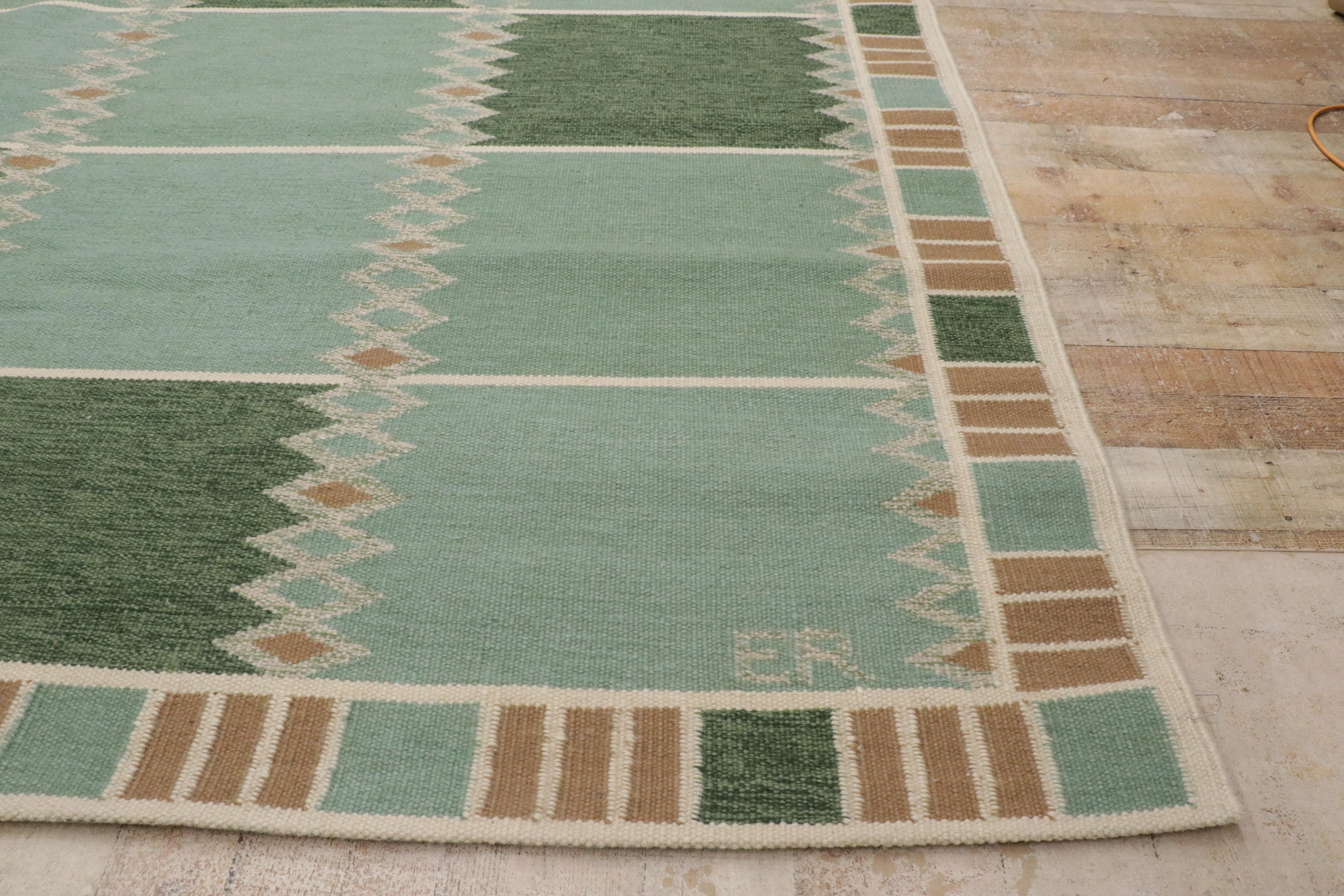 New Scandinavian Swedish Inspired Kilim Röllakan with Biophilic Modern Style For Sale 4