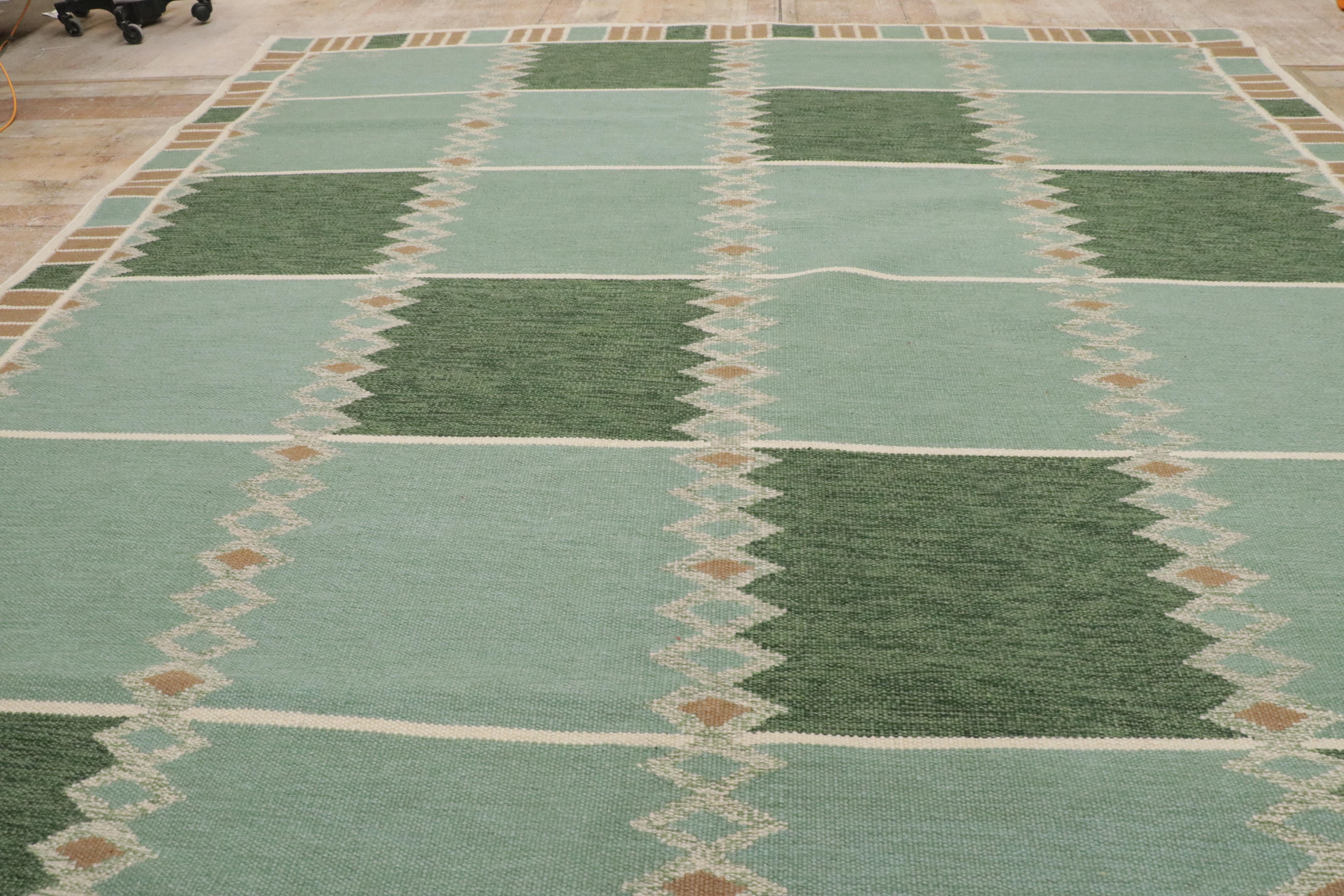 New Scandinavian Swedish Inspired Kilim Röllakan with Biophilic Modern Style For Sale 5
