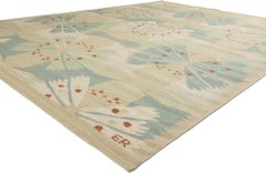 Swedish Inspired Kilim Rug, Scandinavian Modern Meets Biophilic Design
