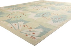 Swedish Inspired Kilim Rug, Scandinavian Modern Meets Biophilic Design