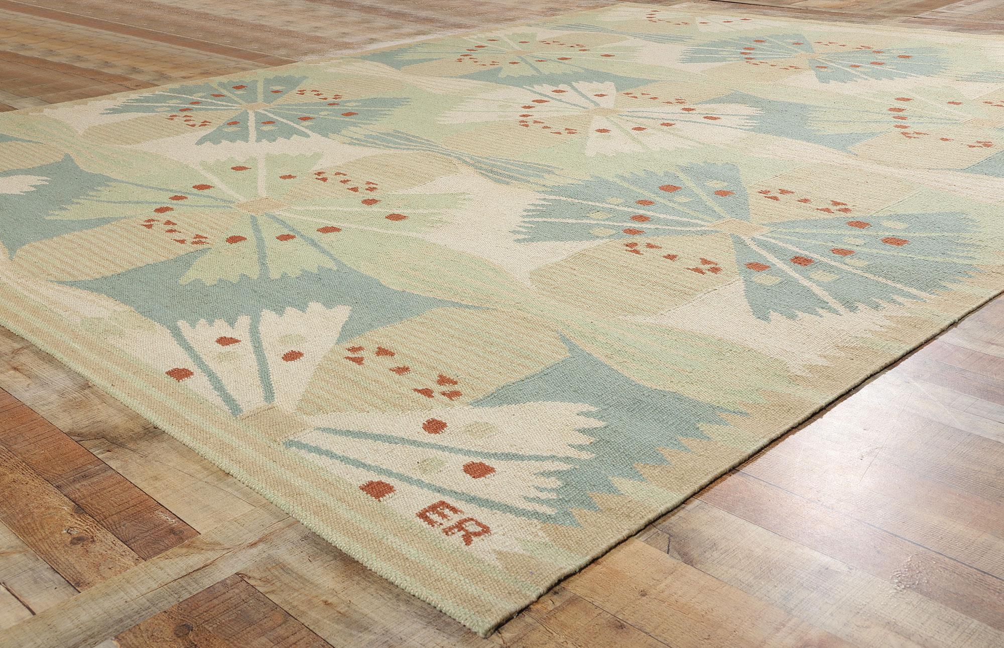 Laine Tapis Kilim d'inspiration suédoise, le design moderne scandinave rencontre le design biophilique en vente