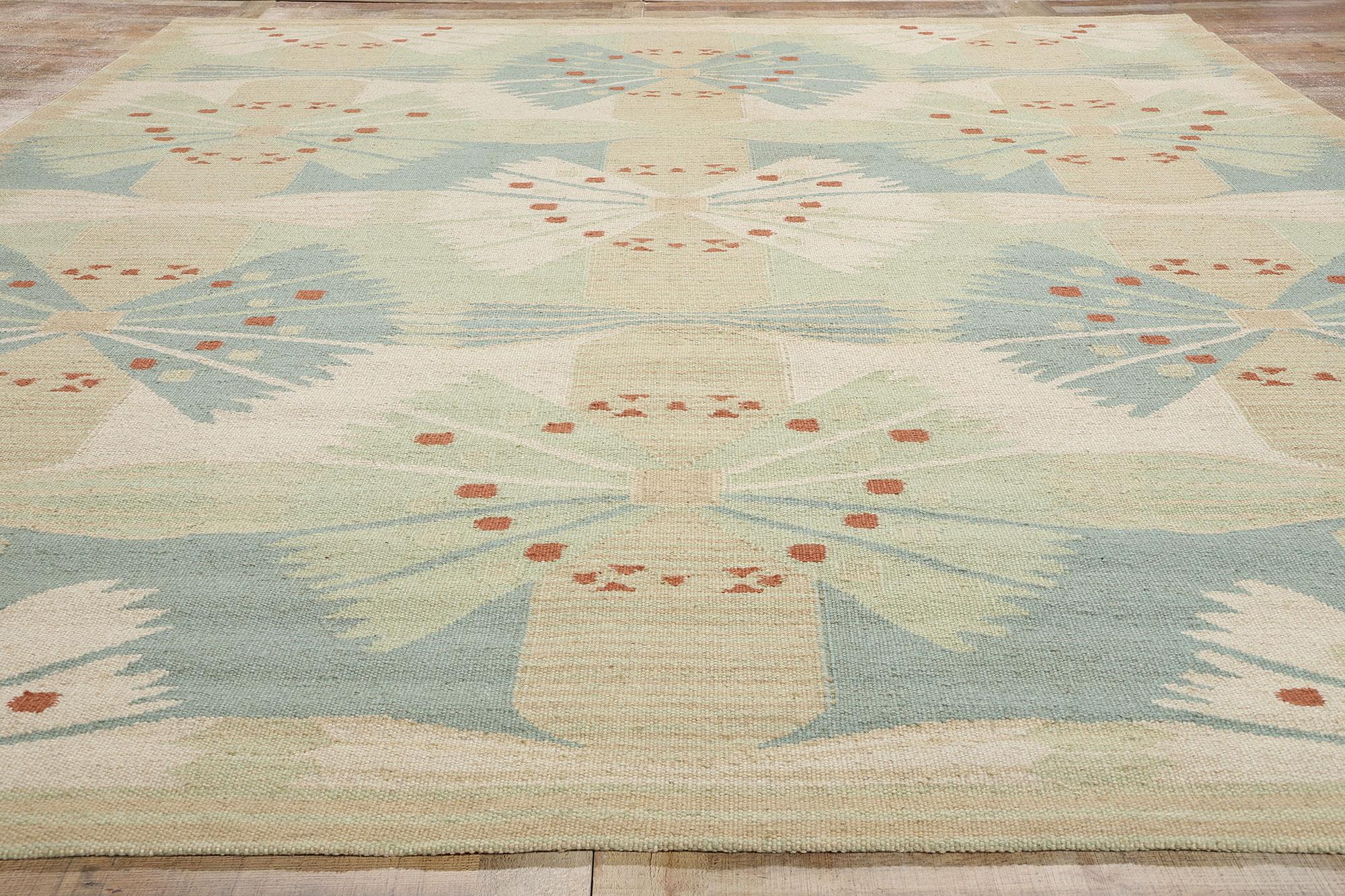 Tapis Kilim d'inspiration suédoise, le design moderne scandinave rencontre le design biophilique en vente 1