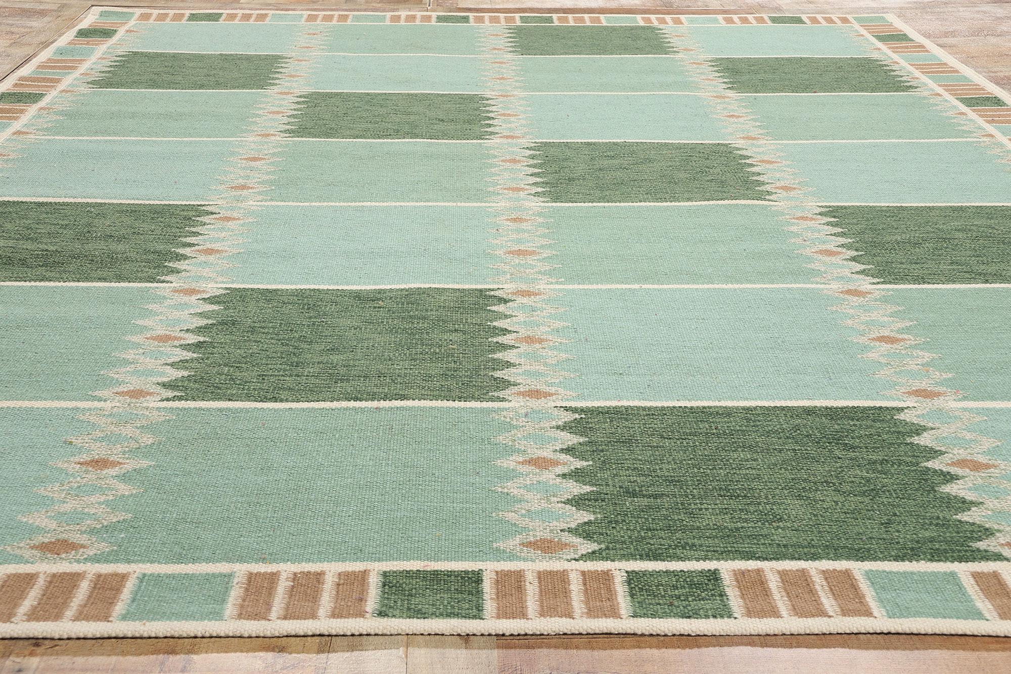 Schwedisch inspirierter Kelim-Teppich, skandinavisch-modernes Design auf Biophiles Design im Angebot 1