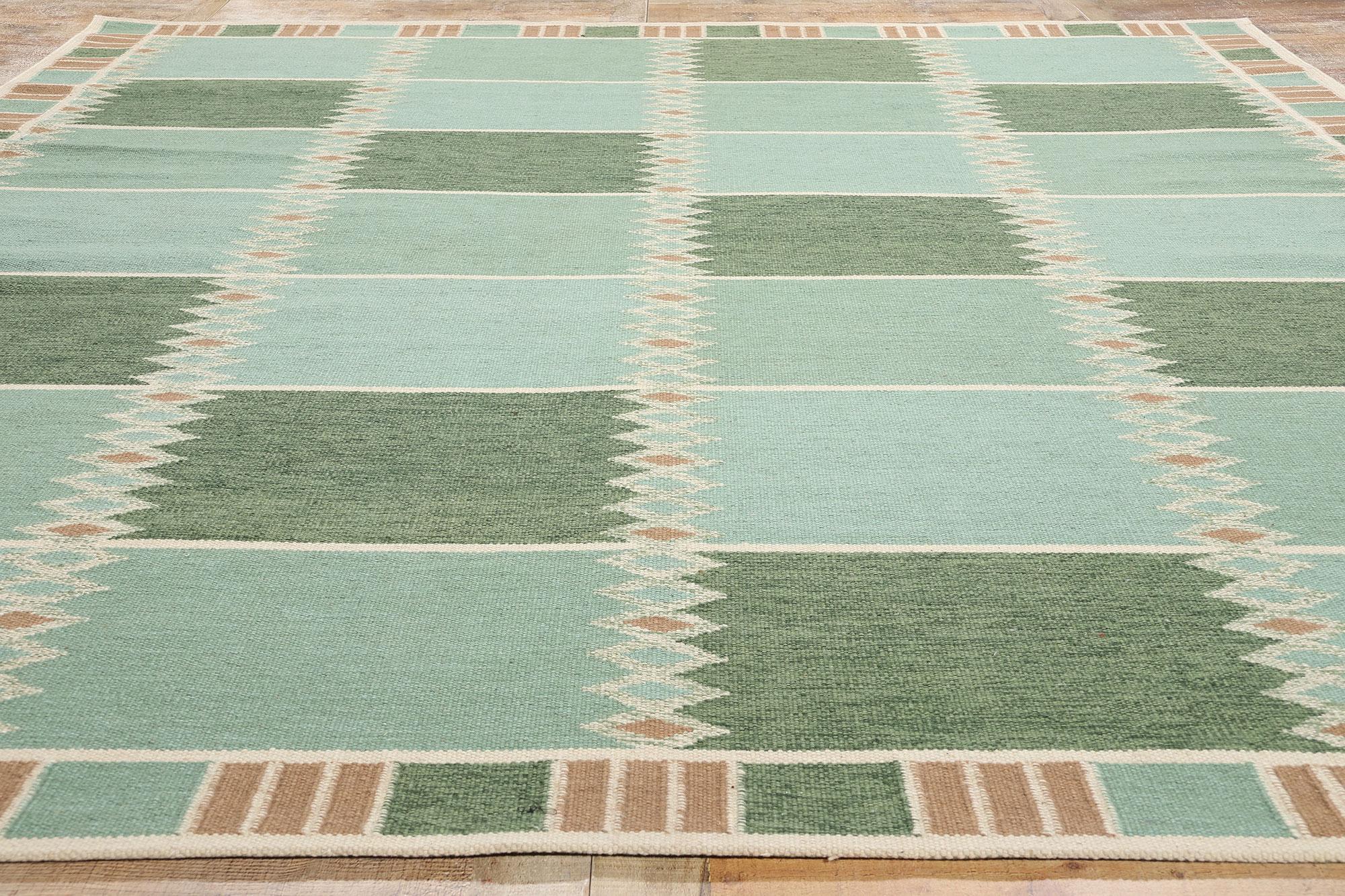 Tapis Kilim d'inspiration suédoise, le design moderne scandinave rencontre le design biophilique en vente 1