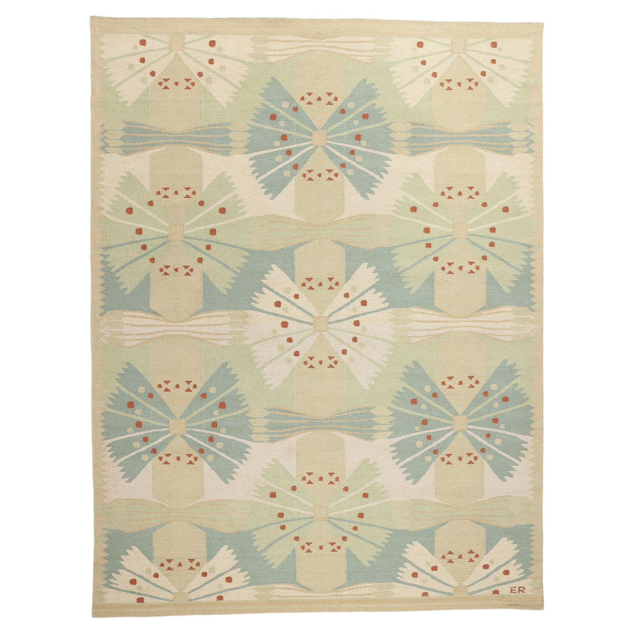 Tapis Kilim d'inspiration suédoise, le design moderne scandinave rencontre le design biophilique