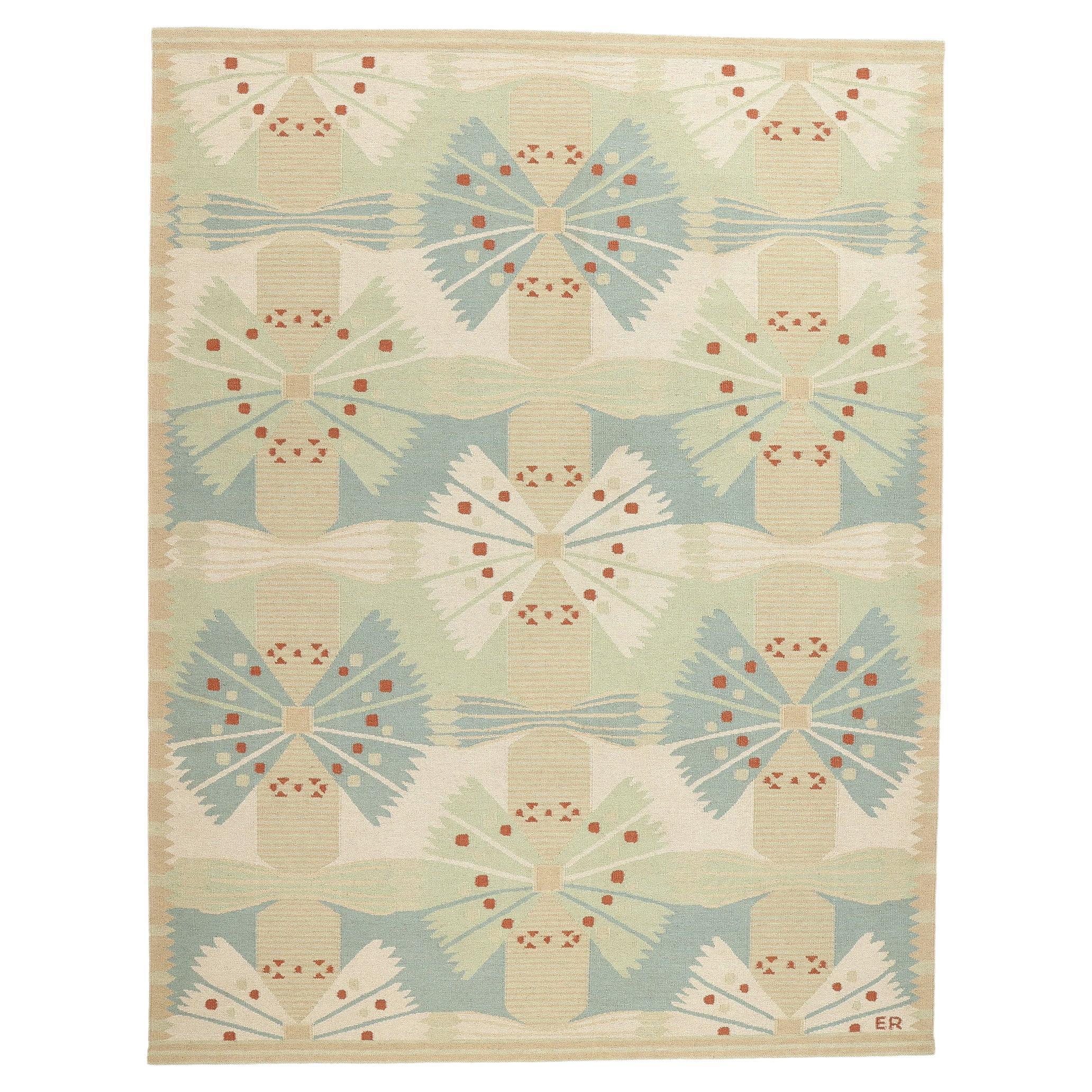 Swedish Inspired Kilim Rug, Scandinavian Modern Meets Biophilic Design