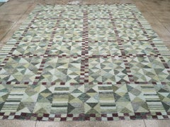 Swedish Inspired Modern Turkish Flatweave Kilim Large Room Size Carpet
