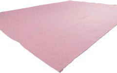 Swedish Inspired Pink Kilim Rug with Scandinavian Modern Style