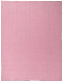 Swedish Inspired Pink Kilim Rug with Scandinavian Modern Style